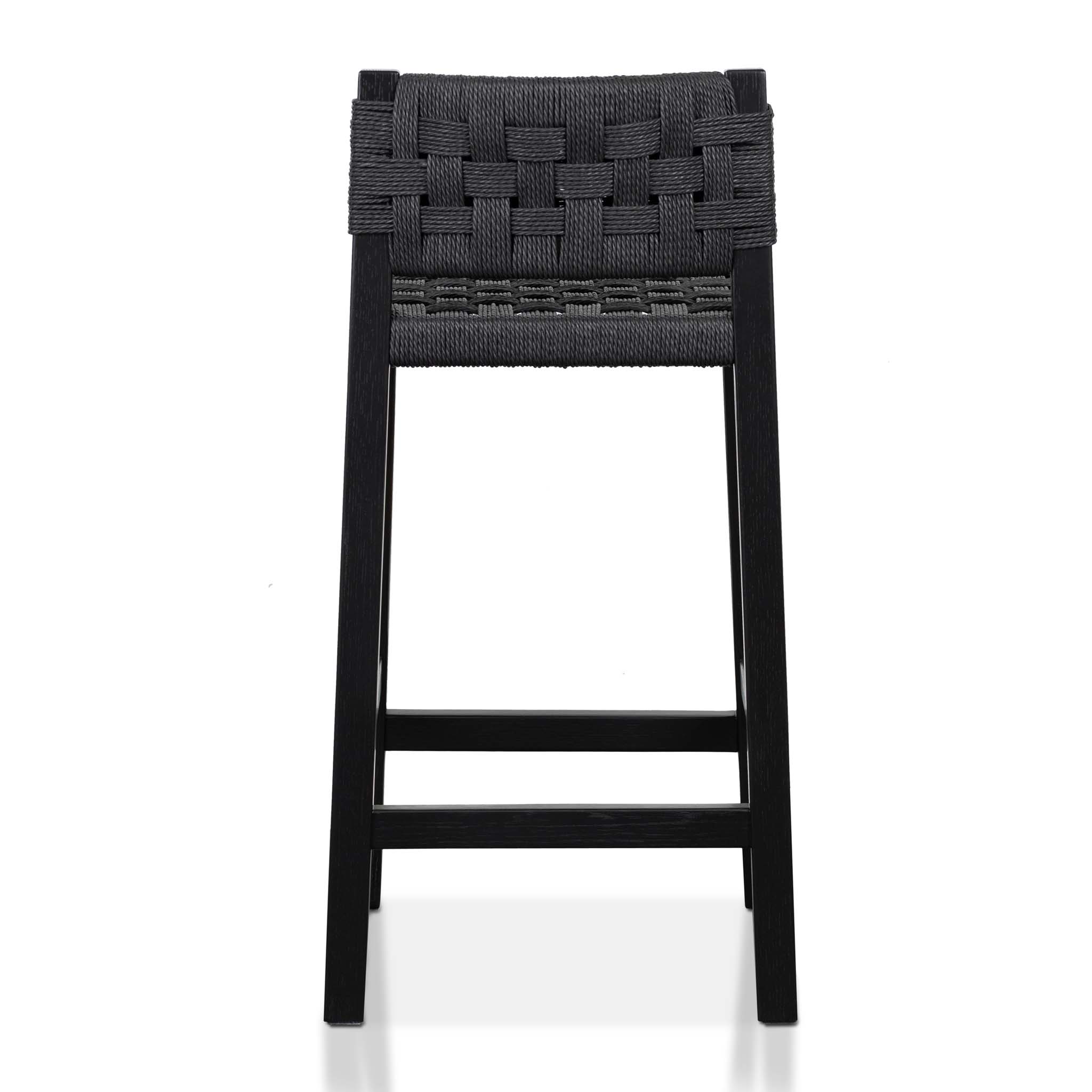 Rattan Amalfi Bar Stool - Black