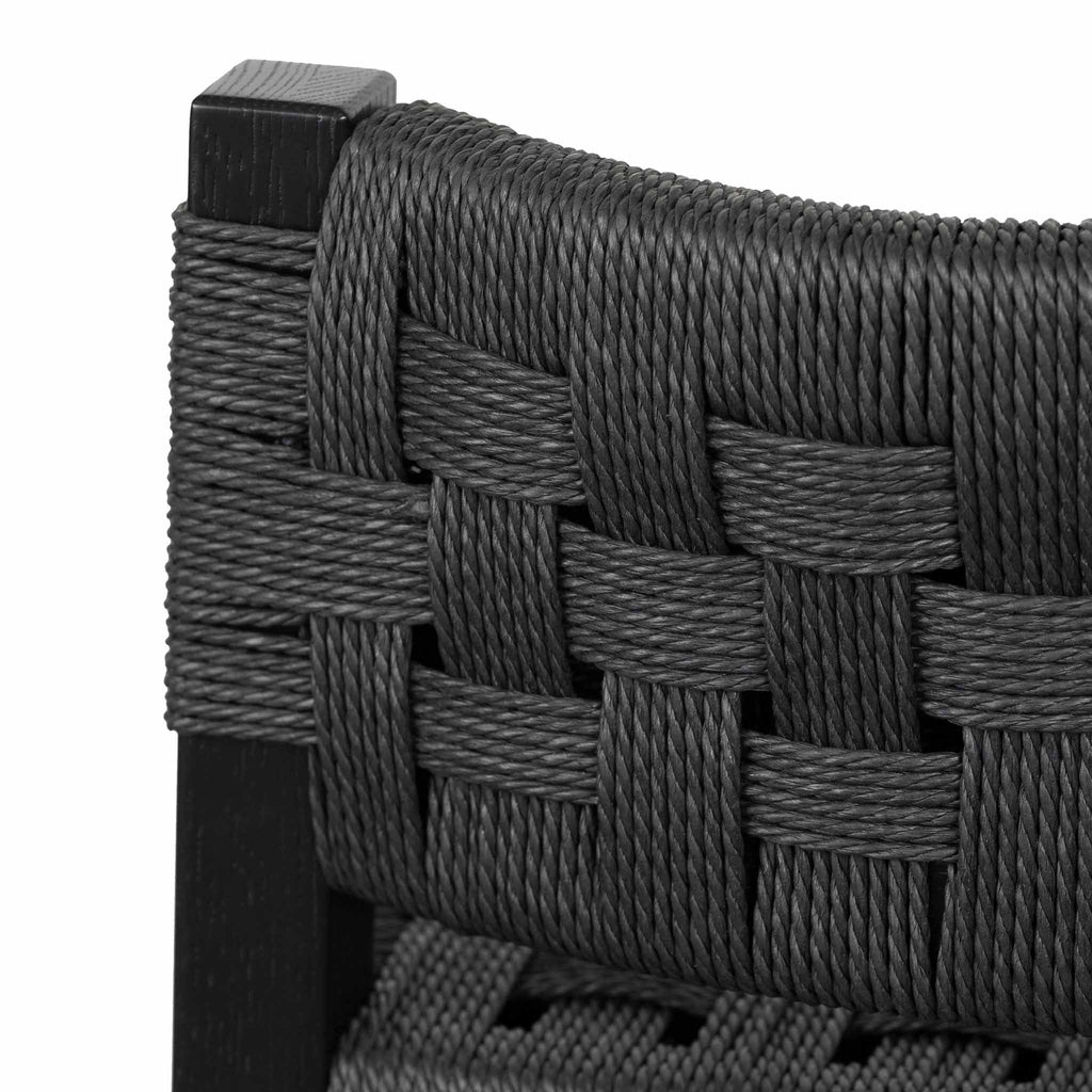 Rattan Amalfi Bar Stool - Black