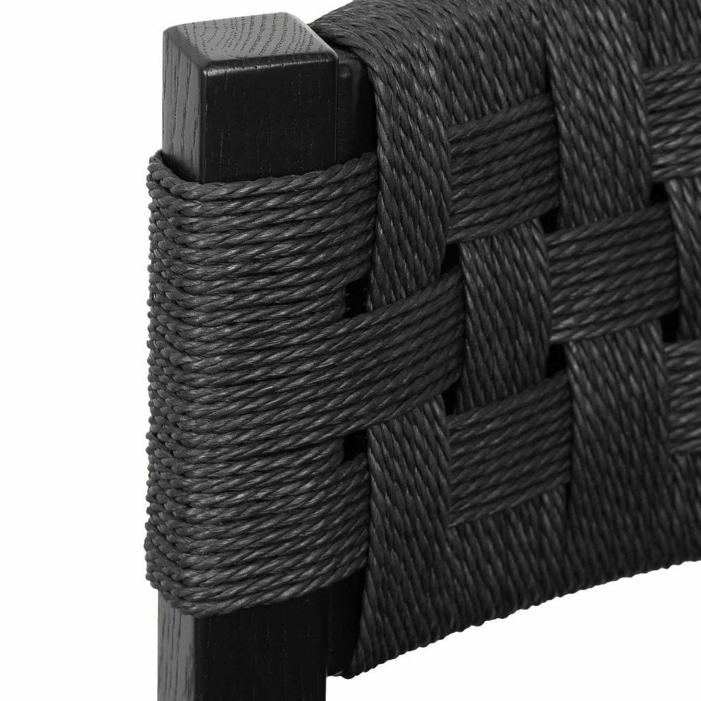 Rattan Amalfi Bar Stool - Black