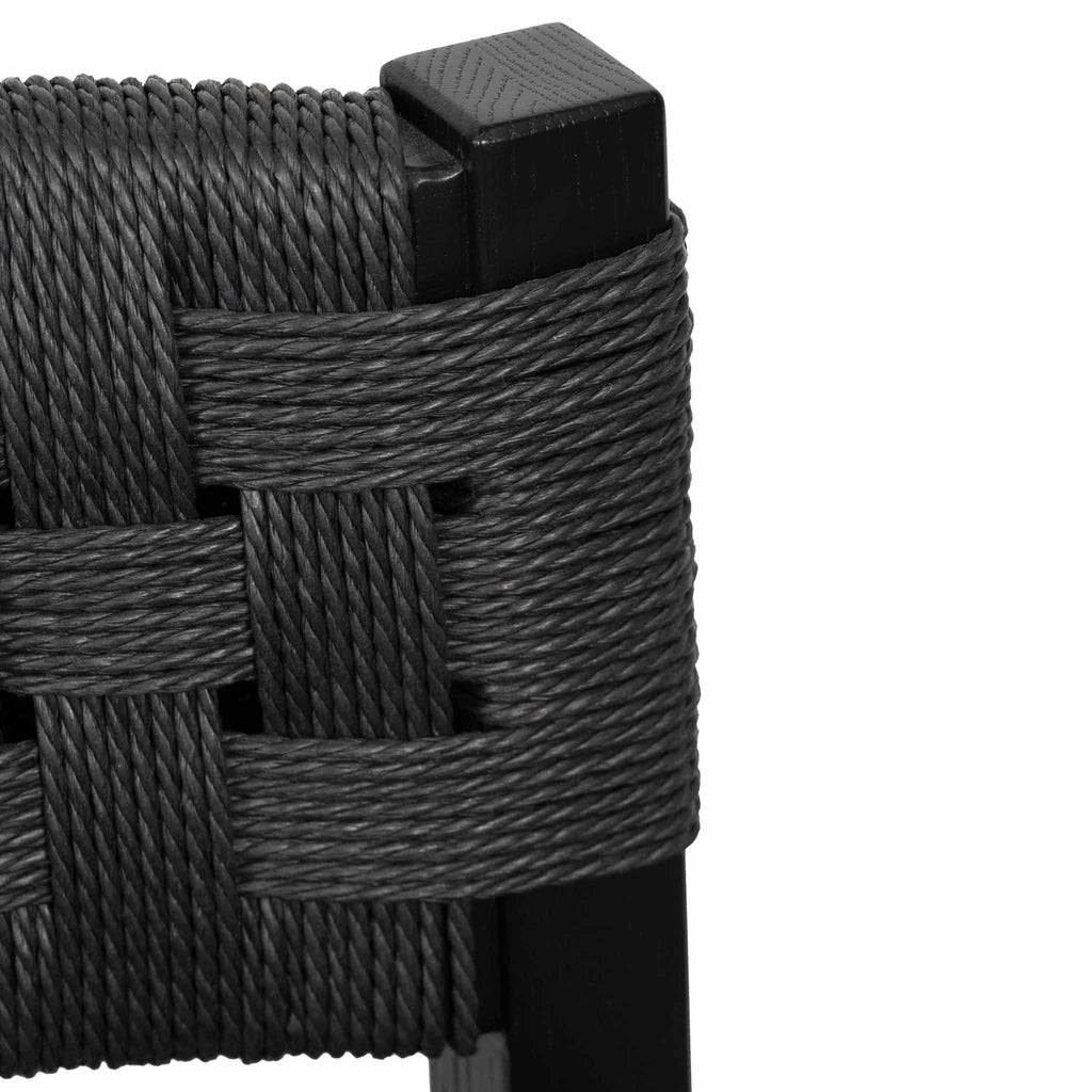 Rattan Amalfi Bar Stool - Black