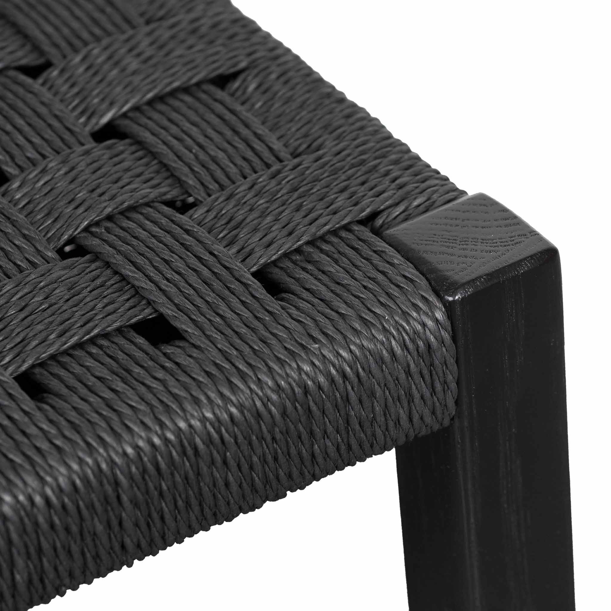 Rattan Amalfi Bar Stool - Black