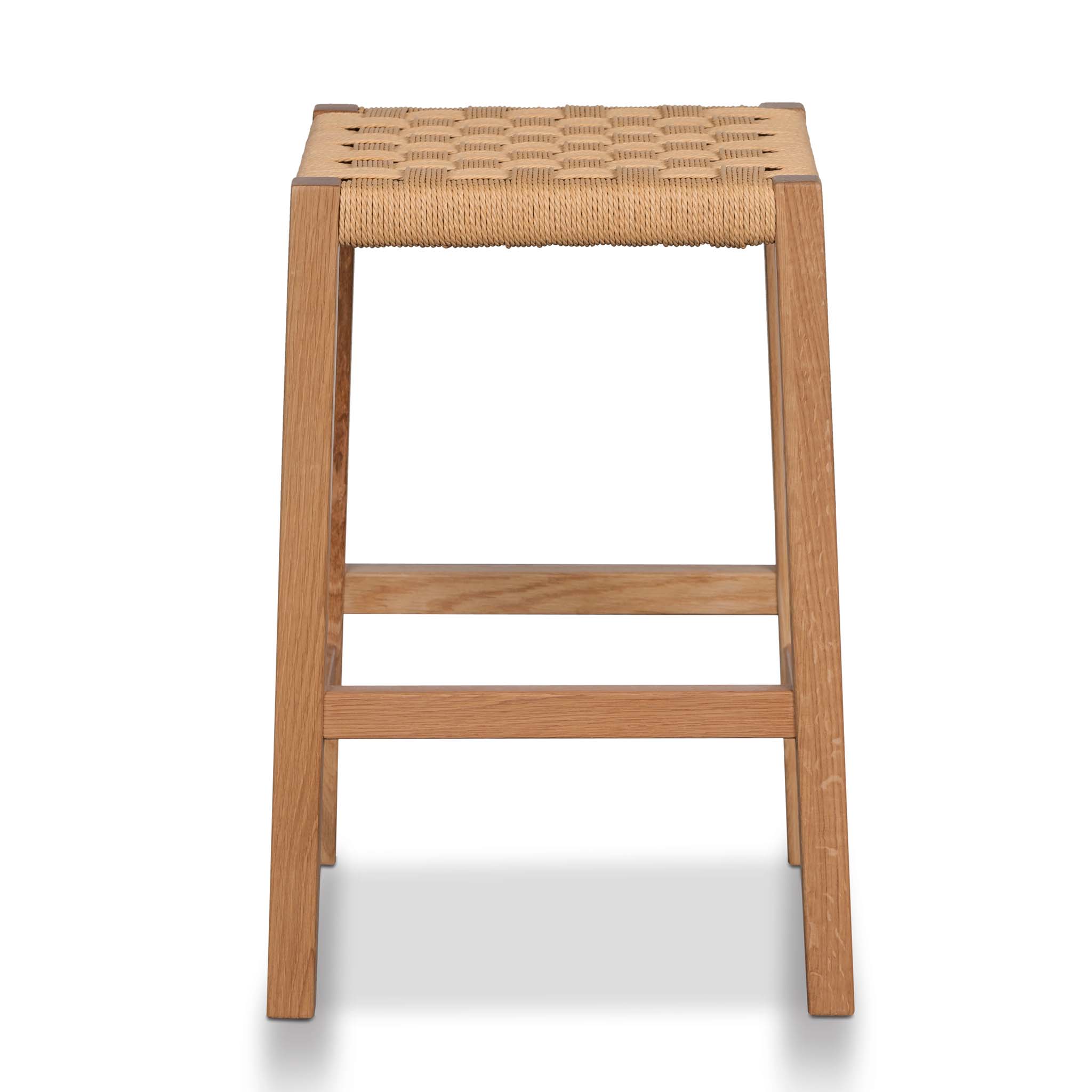 65cm Rattan Amalfi Bar Stool - Natural