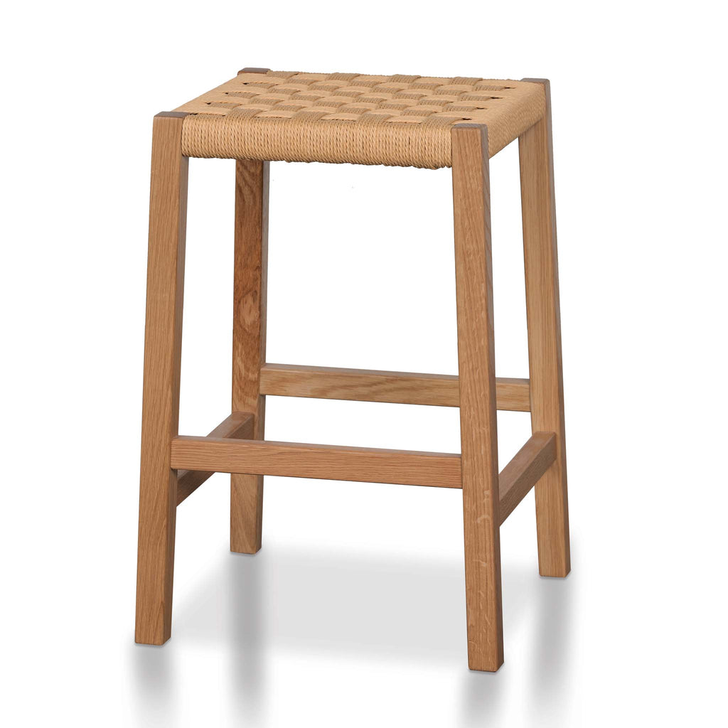 65cm Rattan Amalfi Bar Stool - Natural