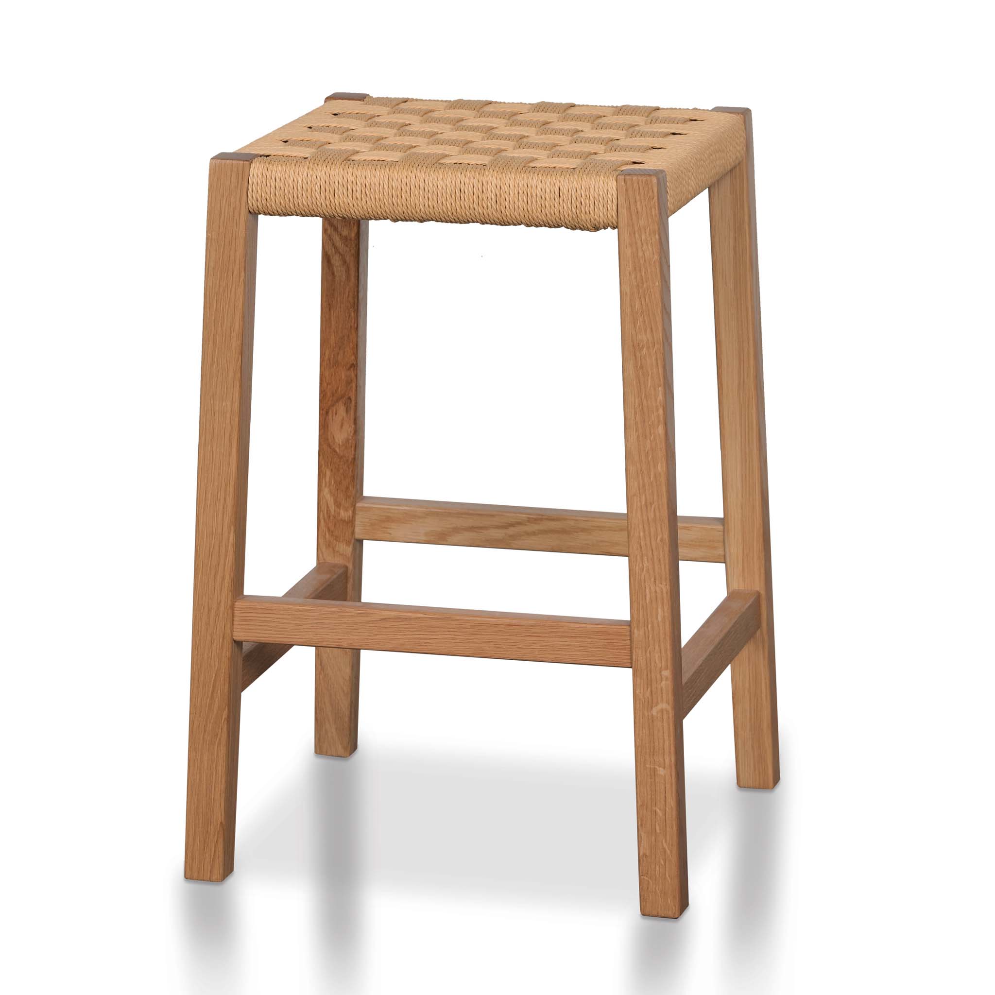 65cm Rattan Amalfi Bar Stool - Natural