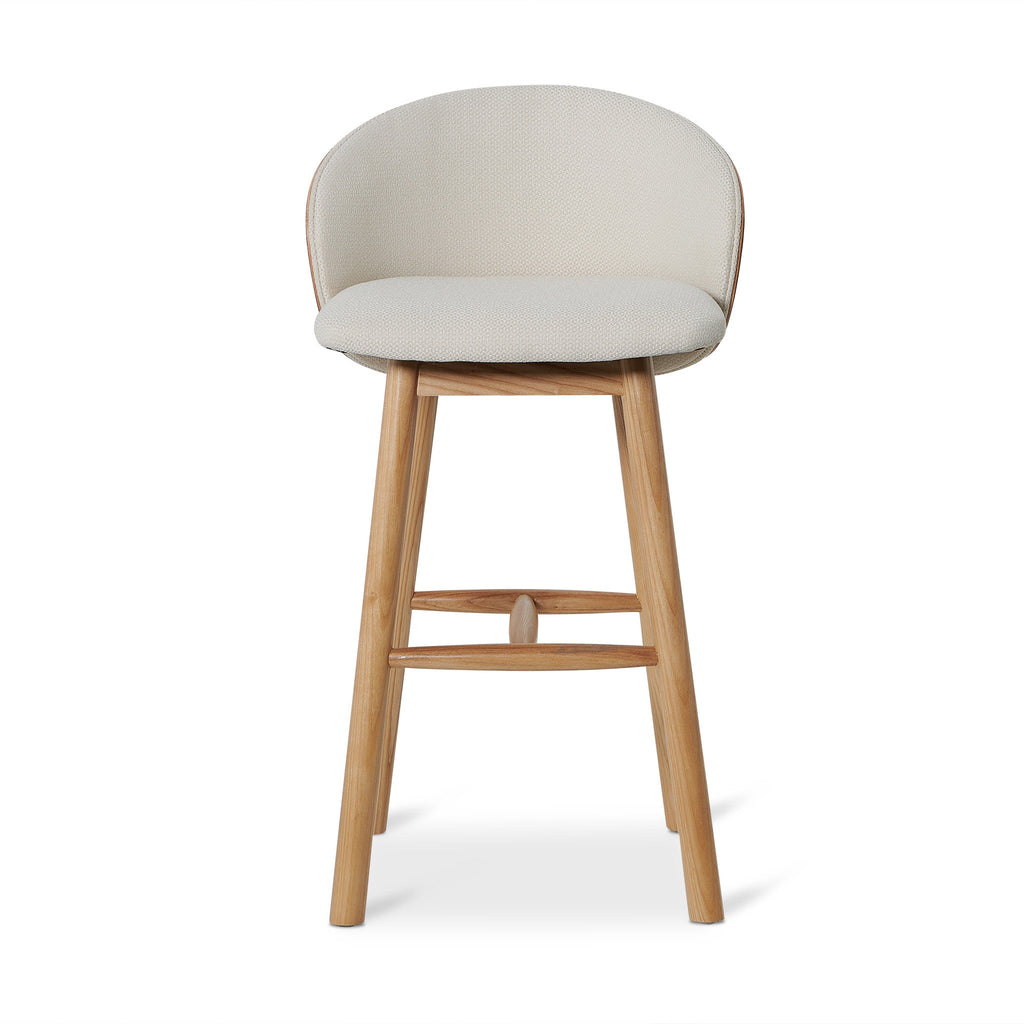 65cm Natural Amalfi Bar Stool - Beige