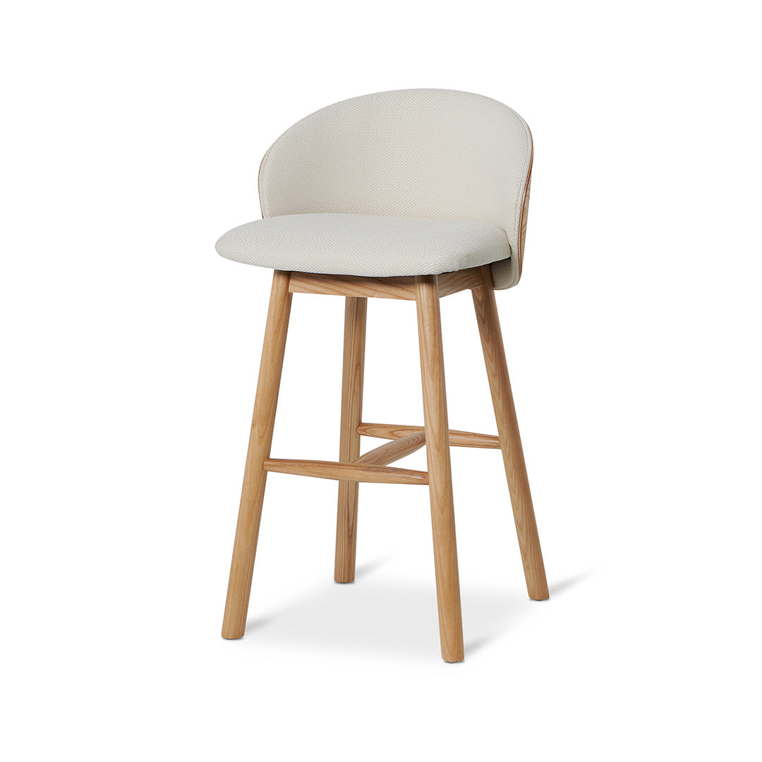 65cm Natural Amalfi Bar Stool - Beige