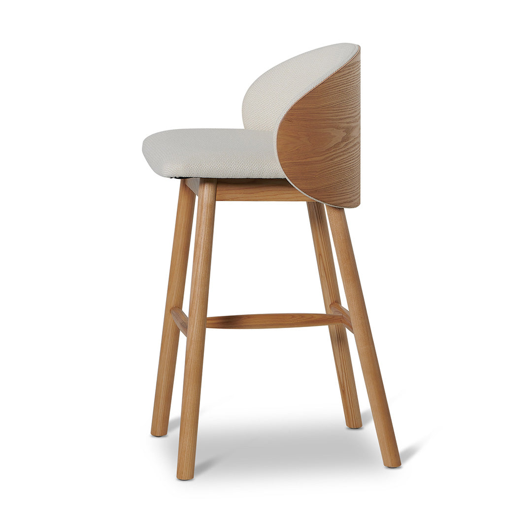 65cm Natural Amalfi Bar Stool - Beige