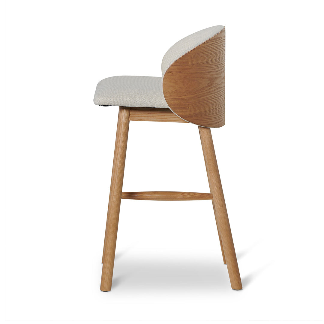 65cm Natural Amalfi Bar Stool - Beige