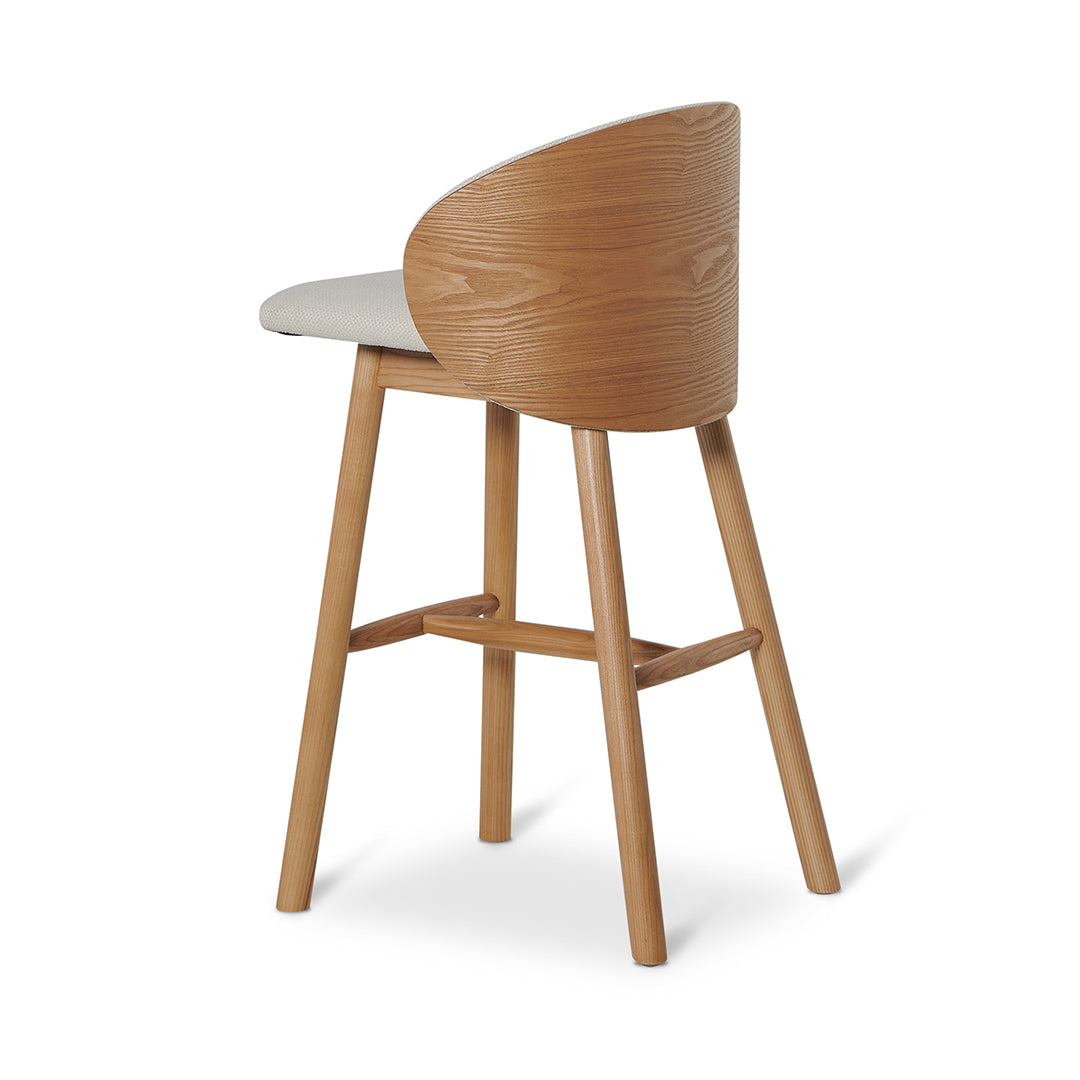 65cm Natural Amalfi Bar Stool - Beige