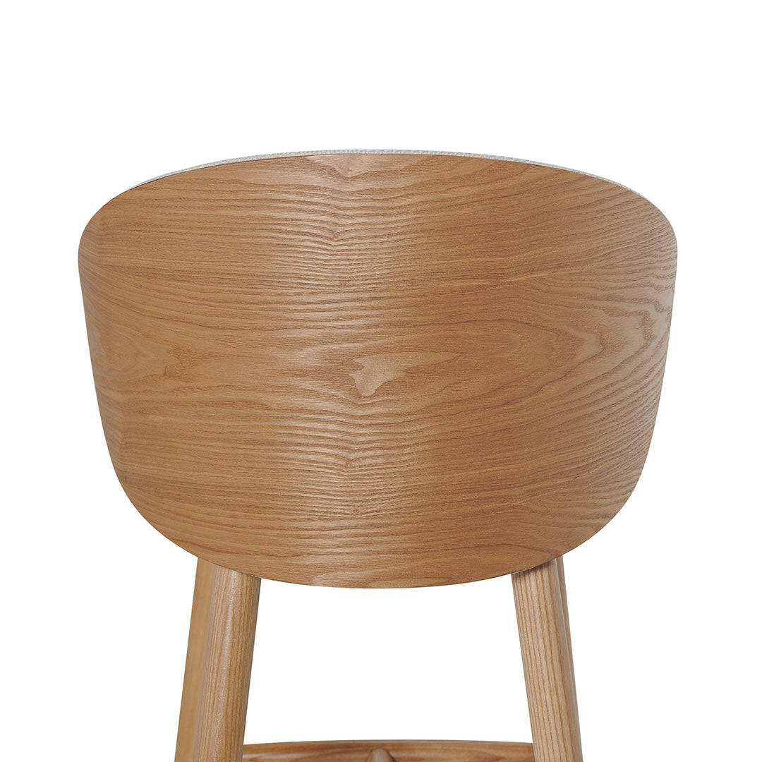 65cm Natural Amalfi Bar Stool - Beige