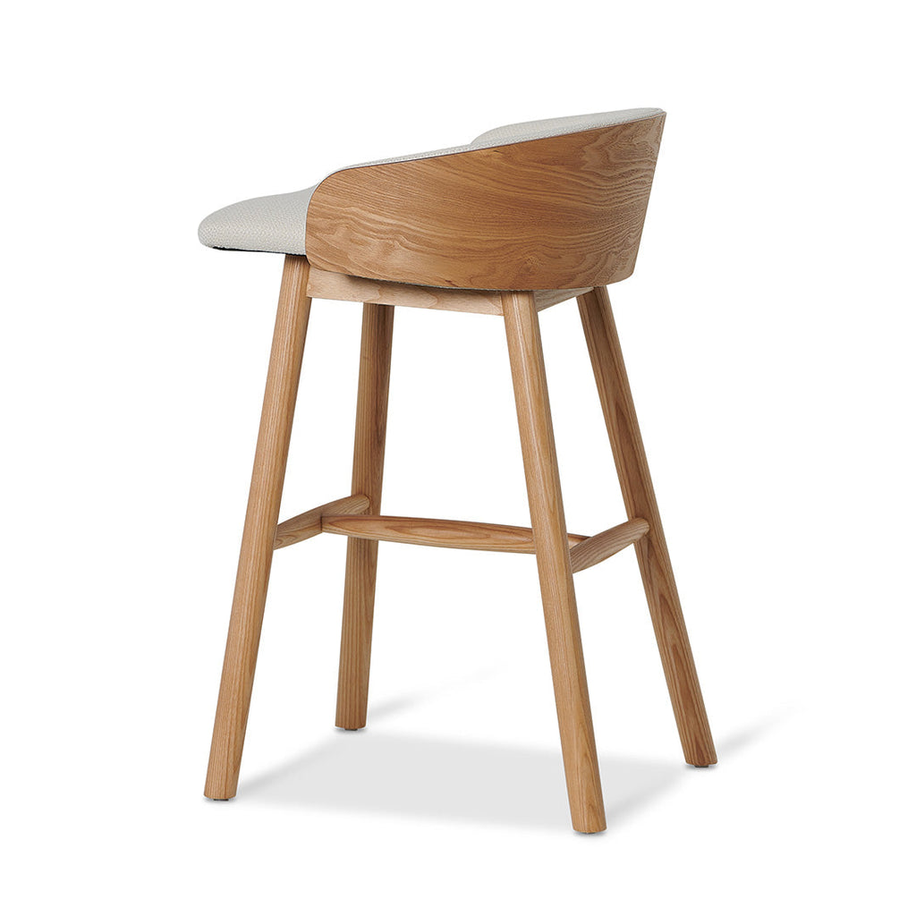 65cm Natural Amalfi Bar Stool - Beige
