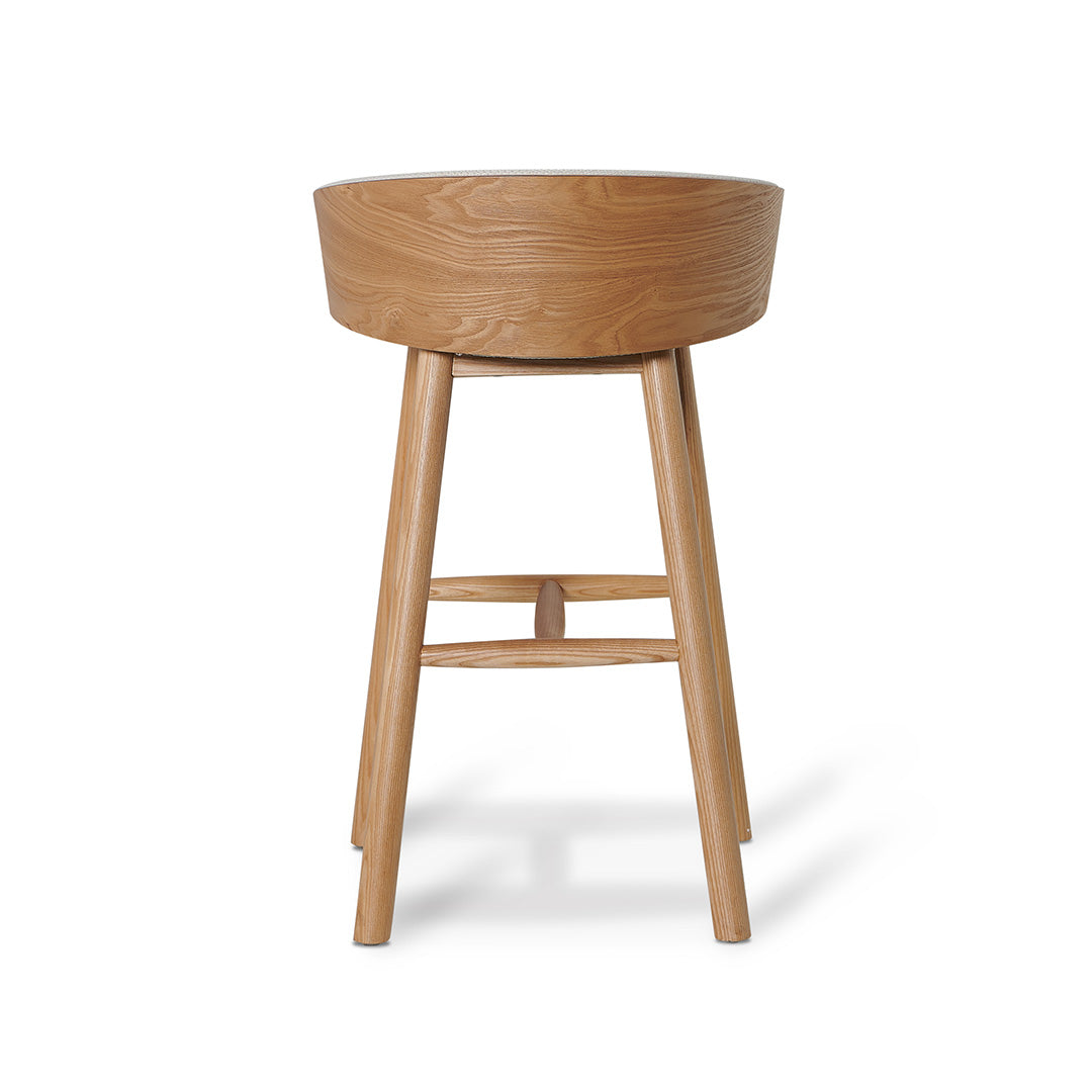 65cm Natural Amalfi Bar Stool - Beige