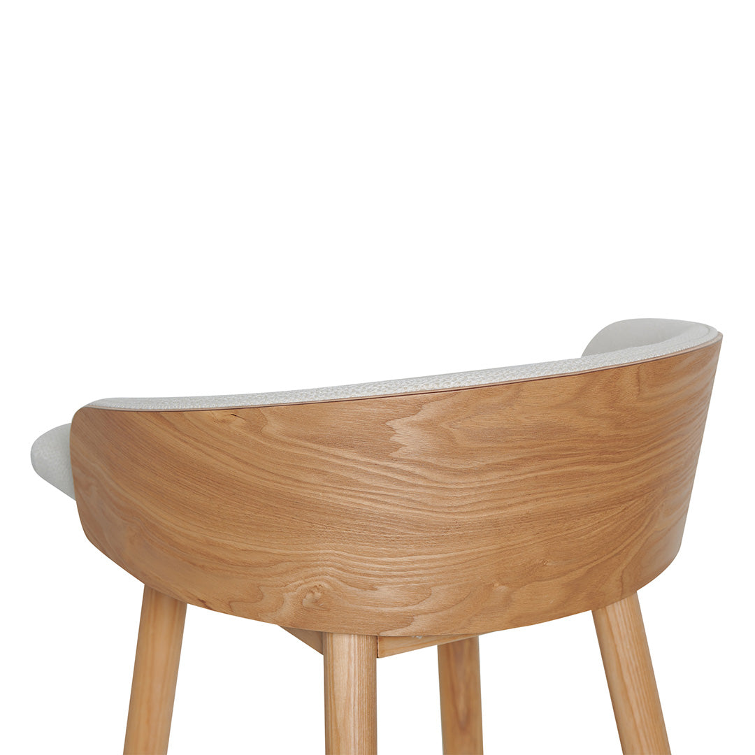 65cm Natural Amalfi Bar Stool - Beige