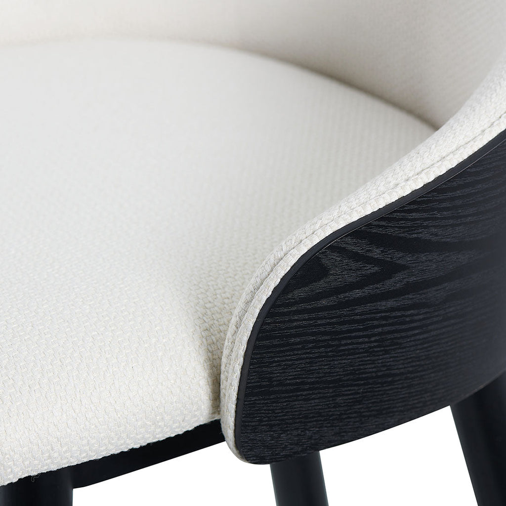65cm Black Amalfi Bar Stool - Beige