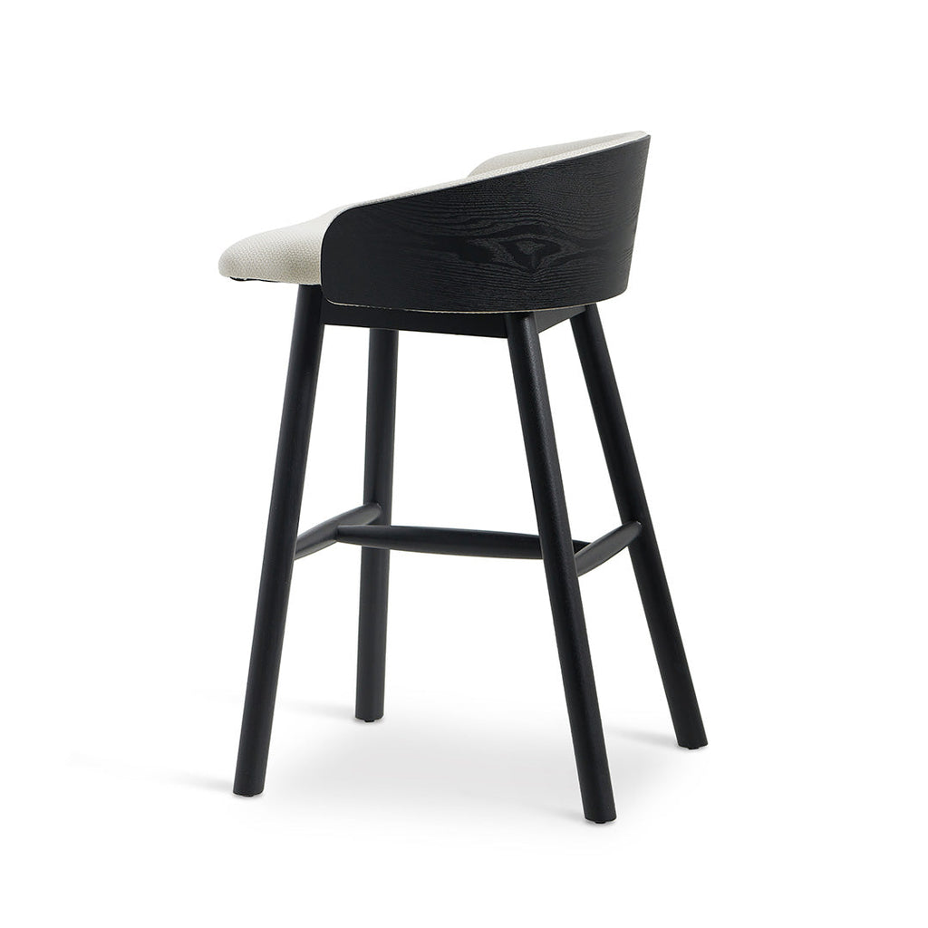 65cm Black Amalfi Bar Stool - Beige