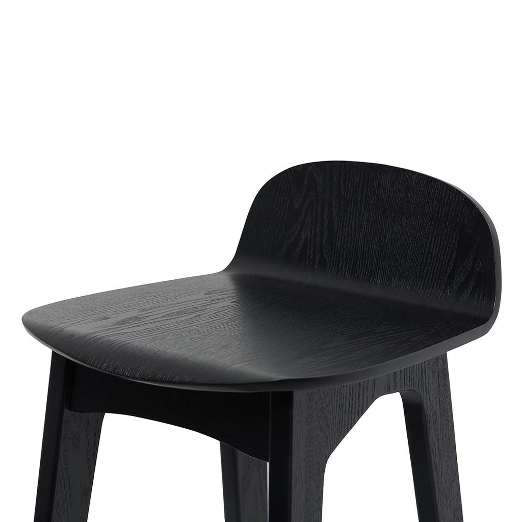 65cm Amalfi Bar Stool - Full Black