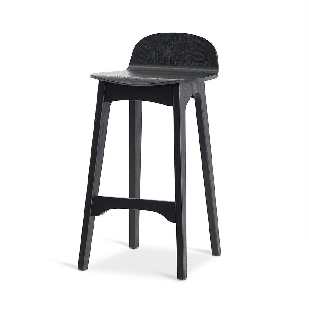 65cm Amalfi Bar Stool - Full Black