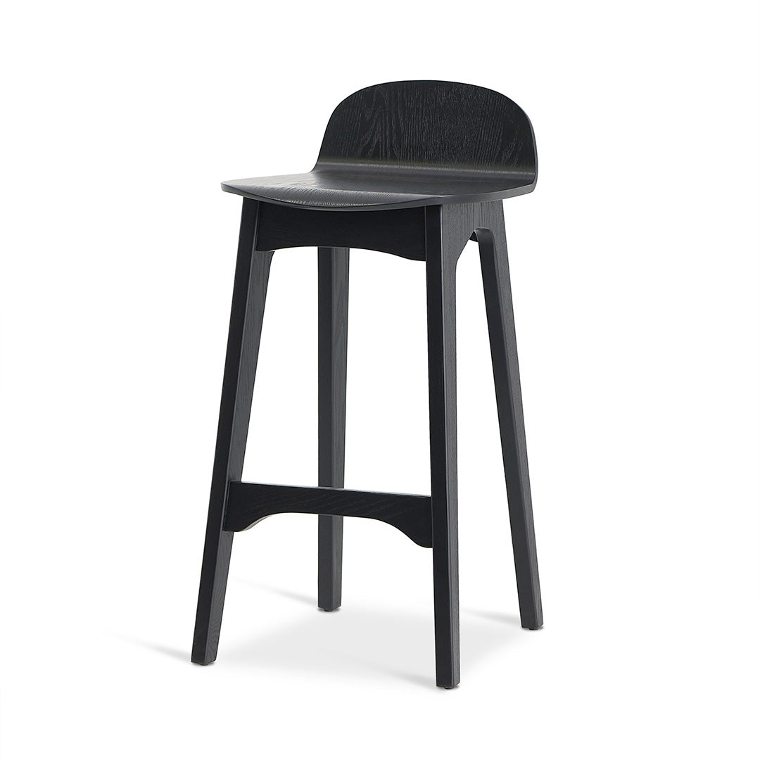 65cm Amalfi Bar Stool - Full Black