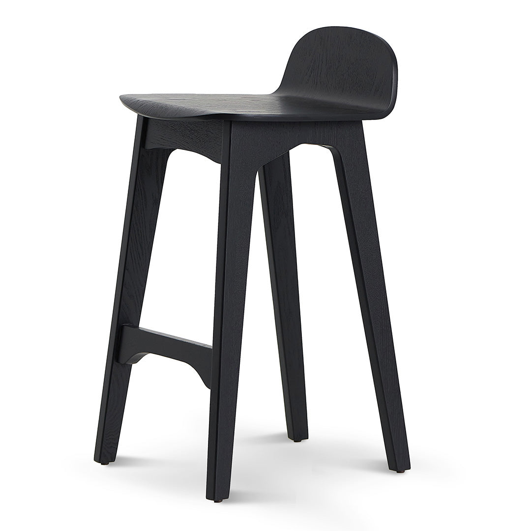 65cm Amalfi Bar Stool - Full Black
