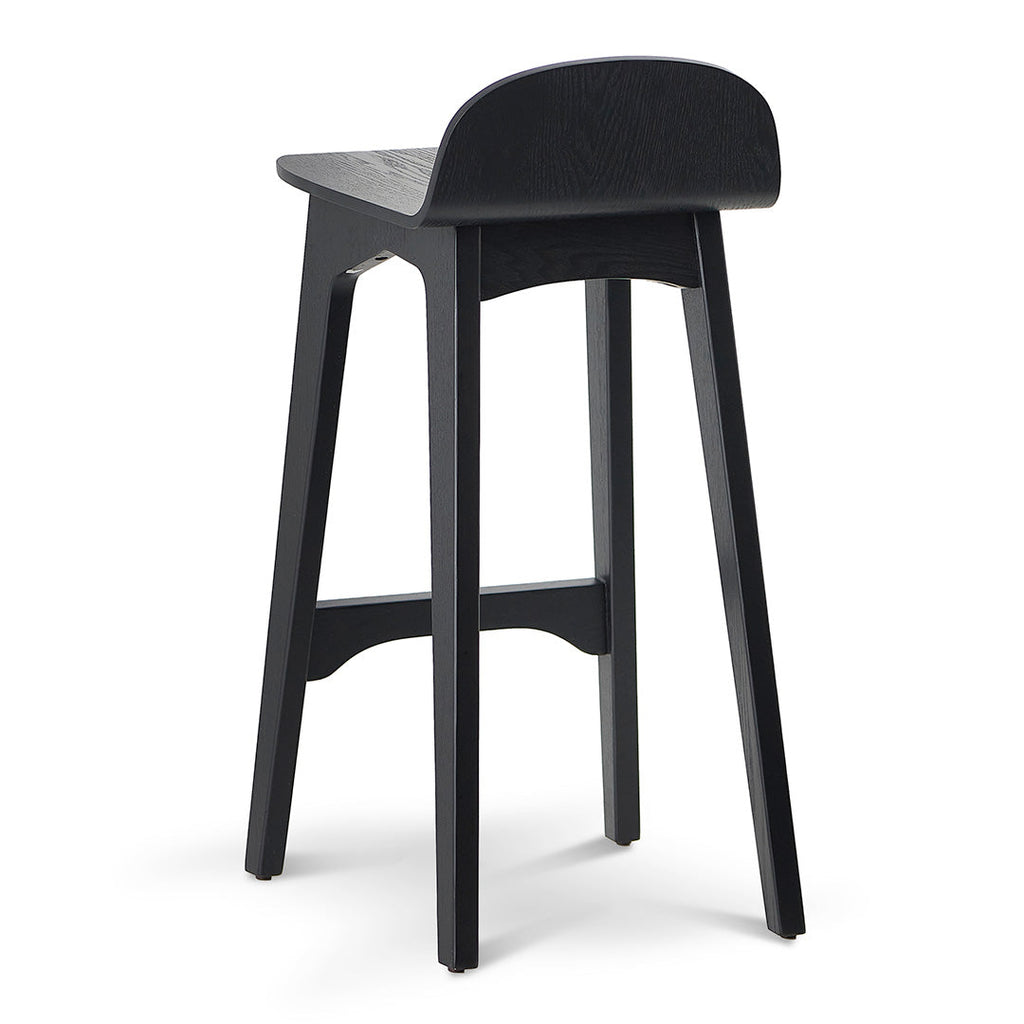 65cm Amalfi Bar Stool - Full Black