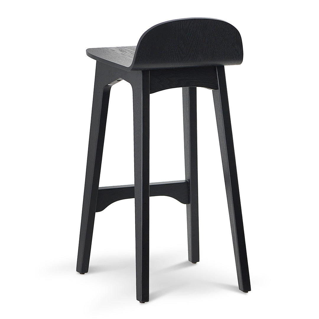 65cm Amalfi Bar Stool - Full Black