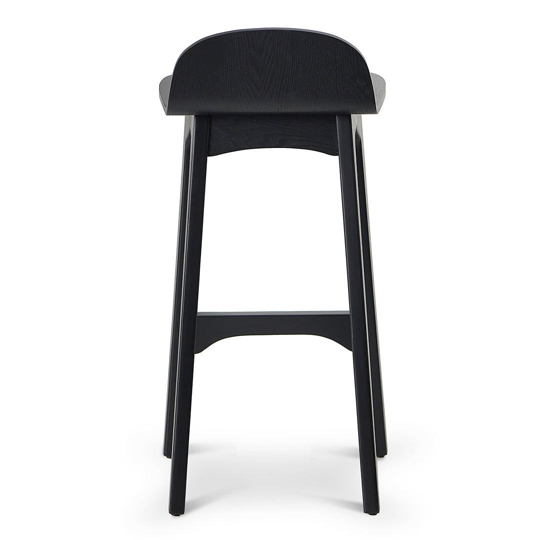 65cm Amalfi Bar Stool - Full Black