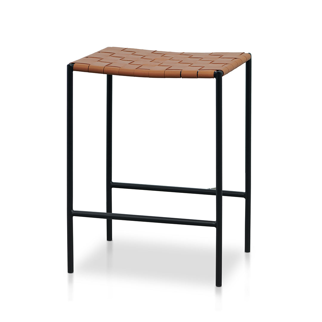 Black Frame Amalfi Bar Stool - Tan (Set of 2)
