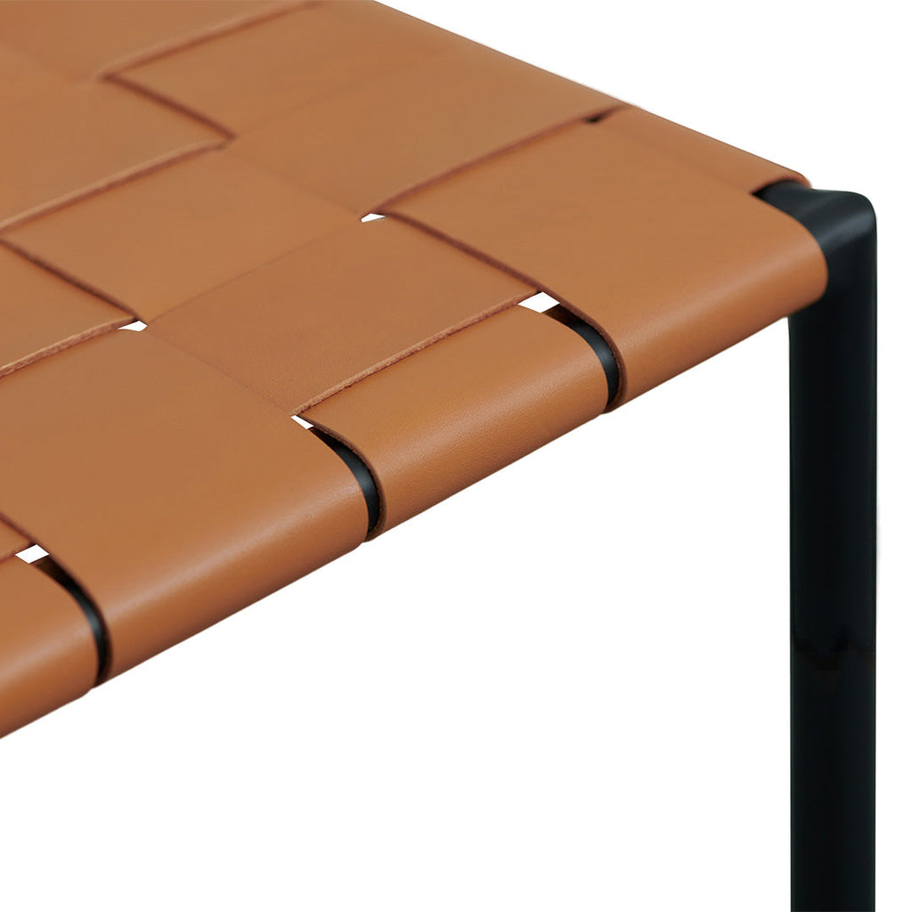 Black Frame Amalfi Bar Stool - Tan (Set of 2)