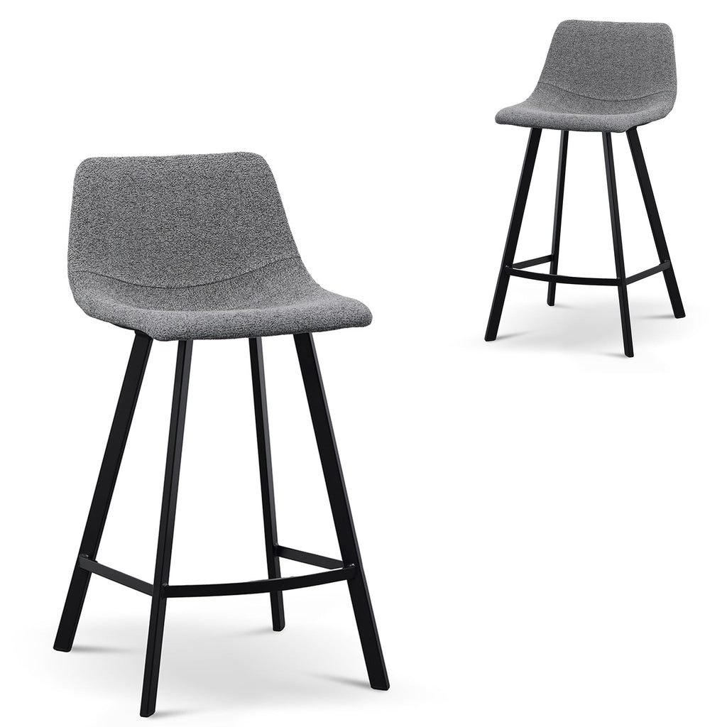 65cm Amalfi Bar Stool - Spec Charcoal (Set of 2)