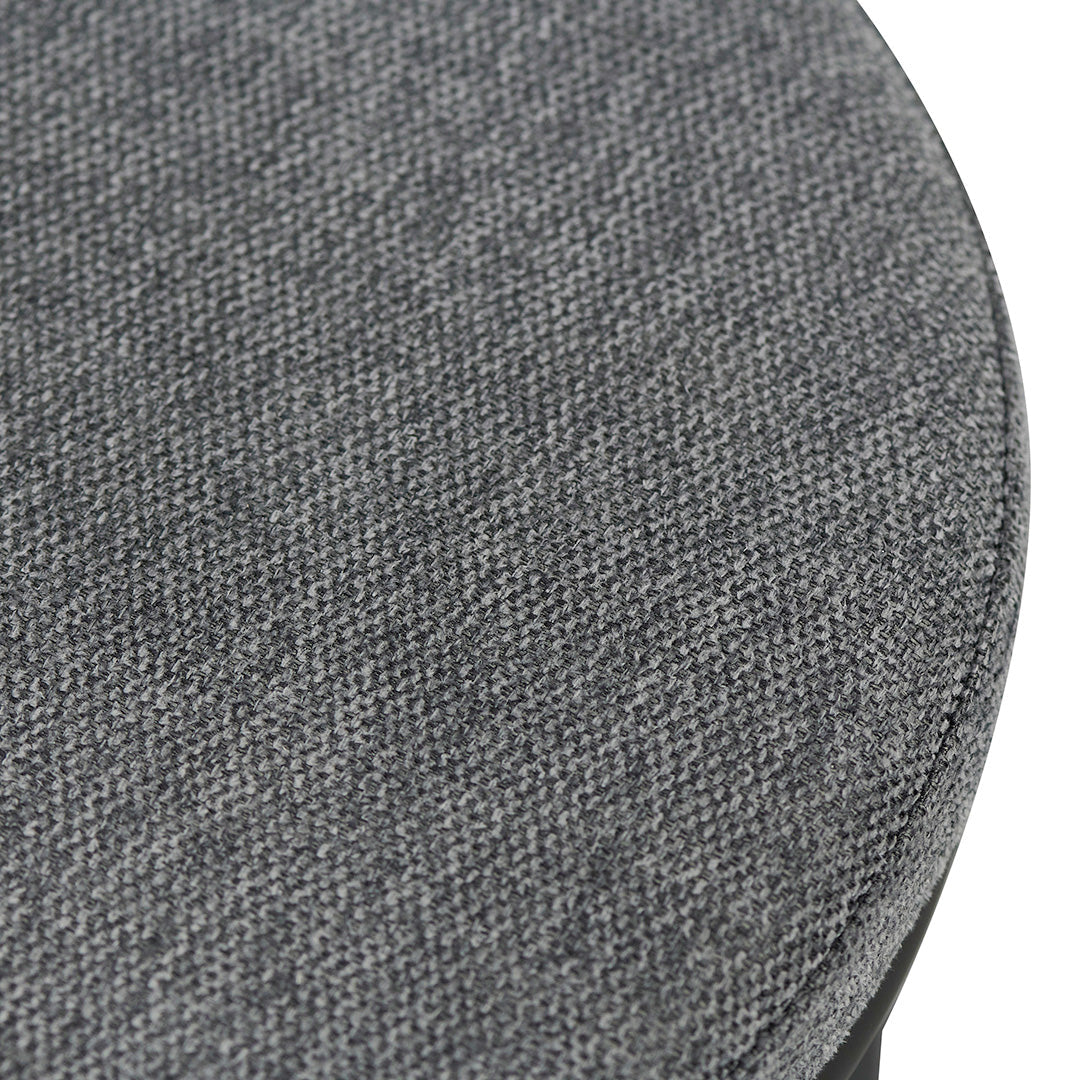 65cm Fabric Amalfi Bar Stool - Charcoal Grey (Set of 2)