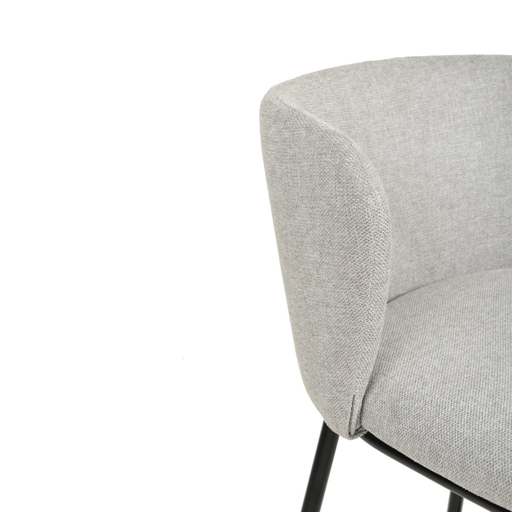 65cm Amalfi Bar Stool - Coastal Light Grey (Set of 2)