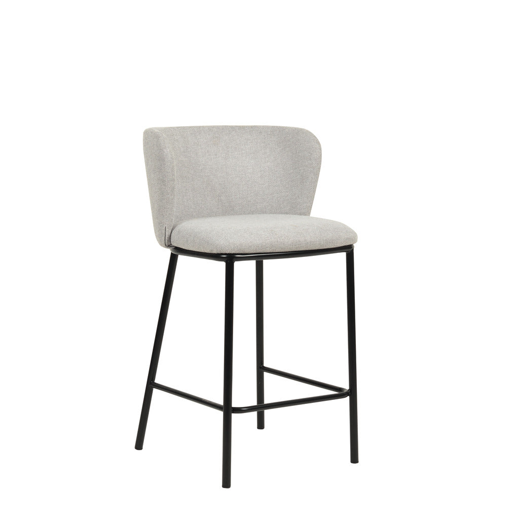 65cm Amalfi Bar Stool - Coastal Light Grey (Set of 2)