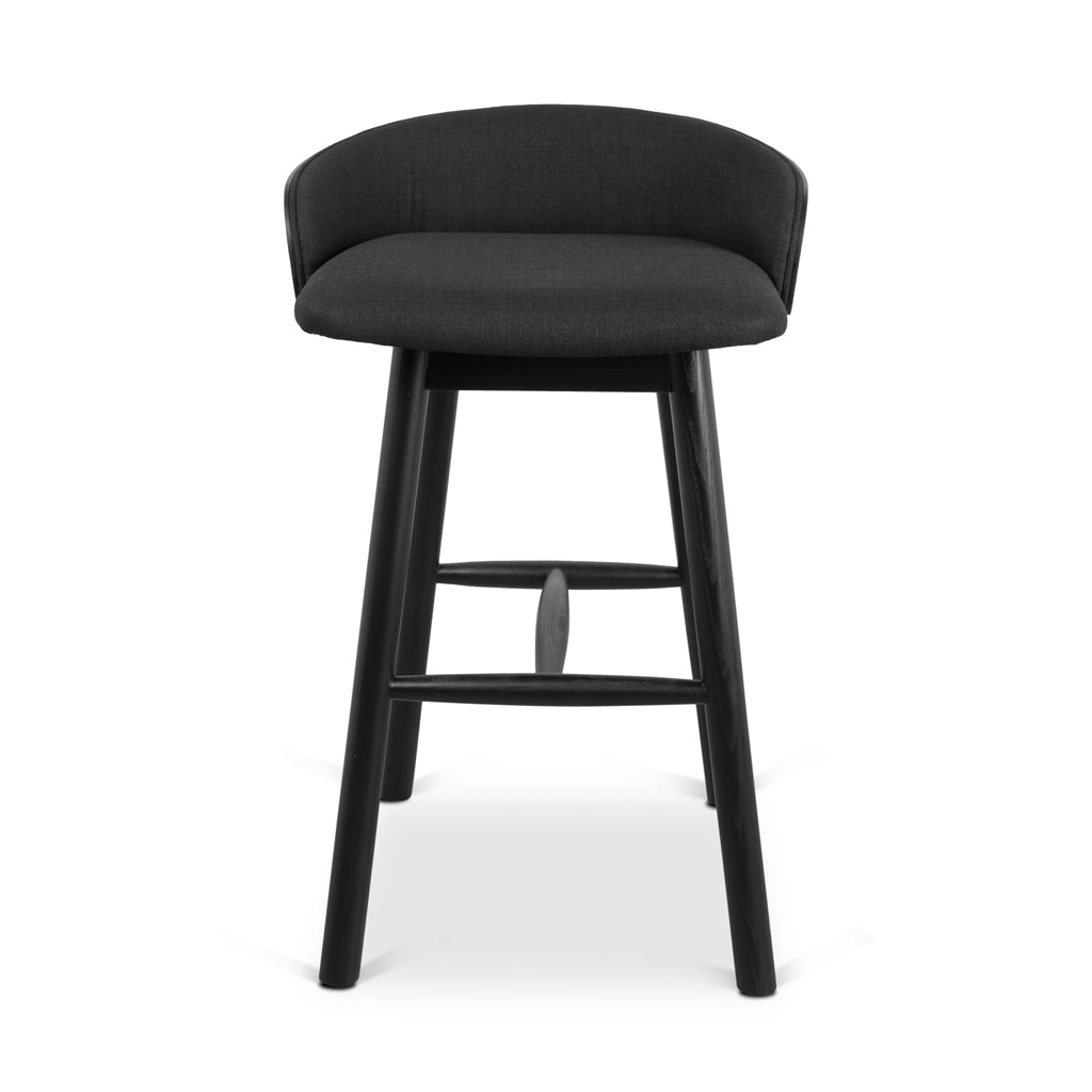 65cm Amalfi Bar Stool - Full Black