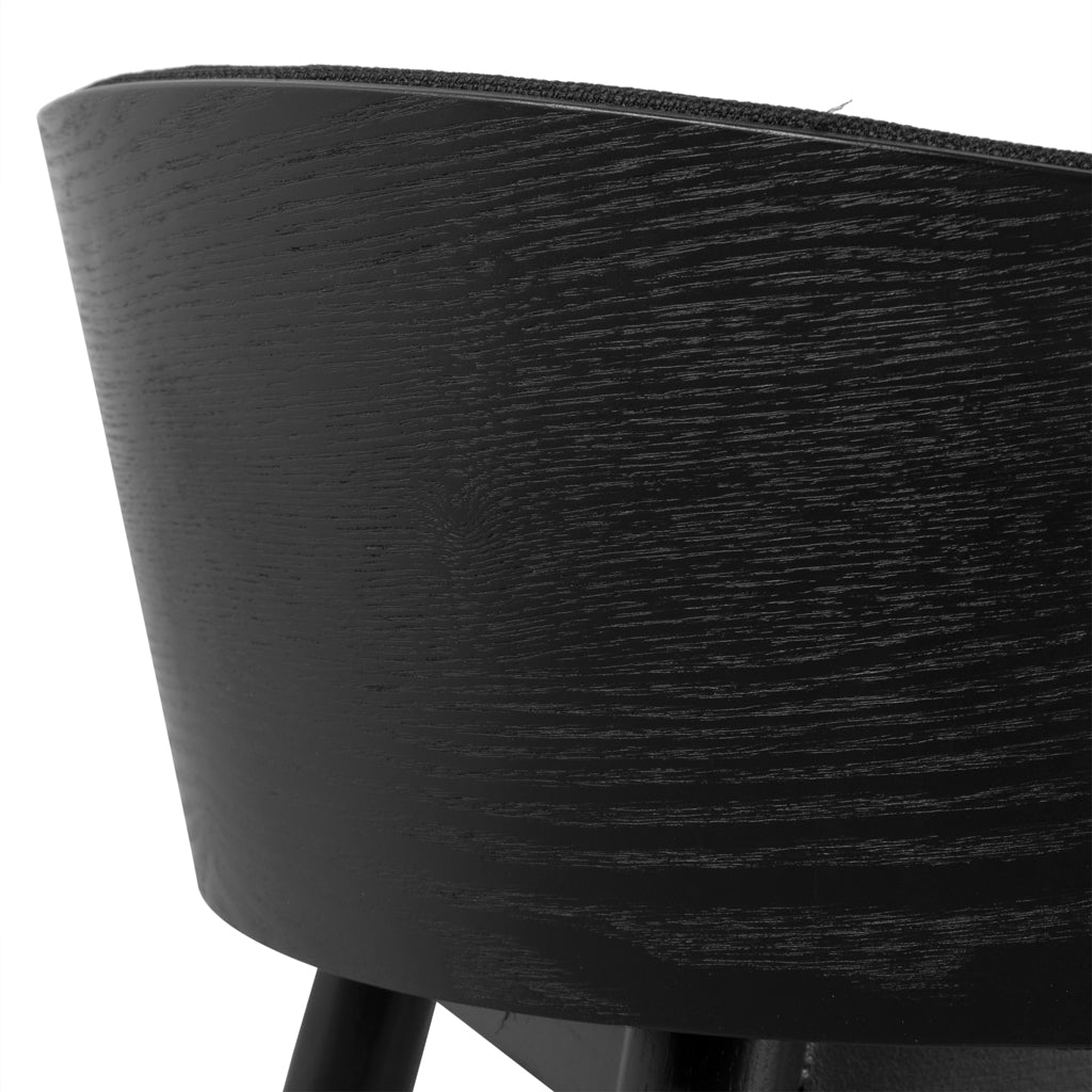 65cm Amalfi Bar Stool - Full Black