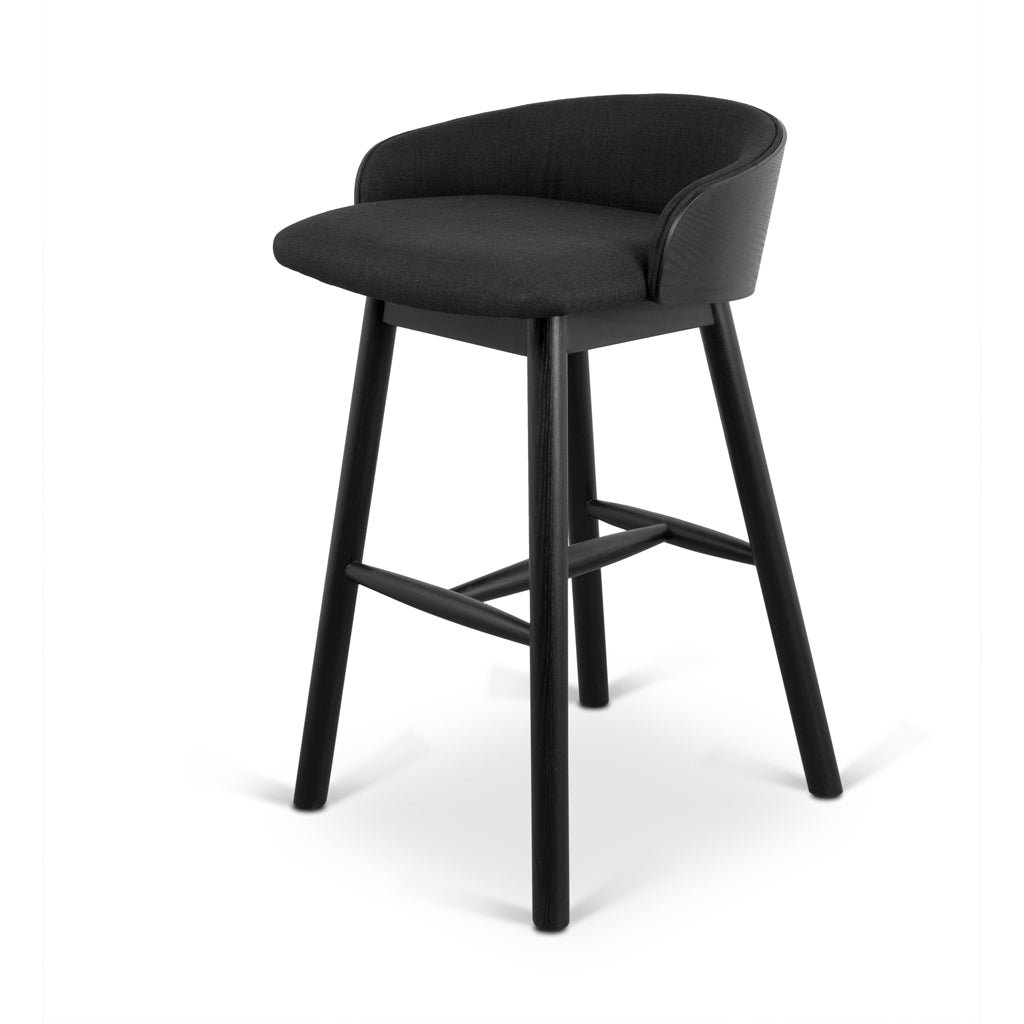 65cm Amalfi Bar Stool - Full Black