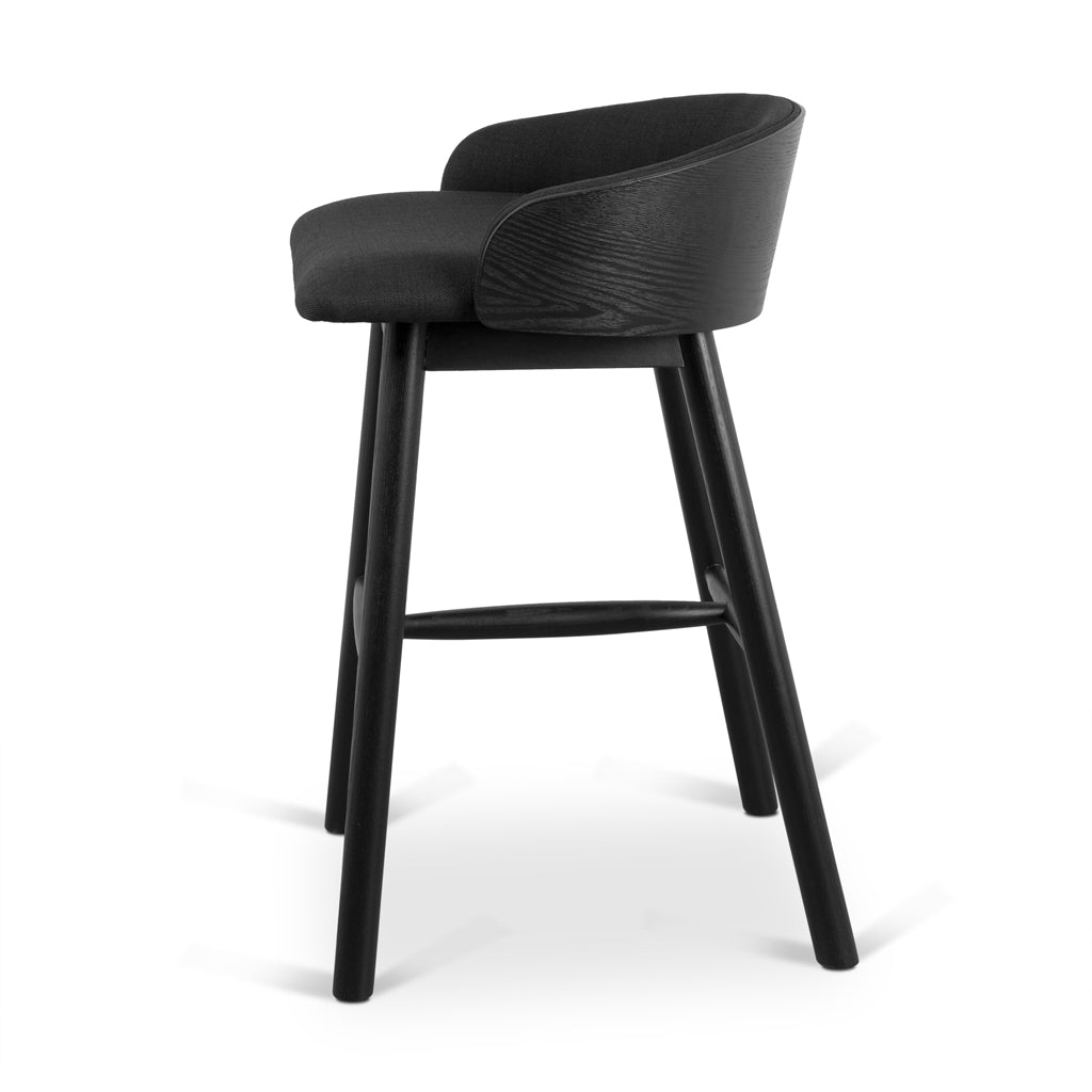 65cm Amalfi Bar Stool - Full Black