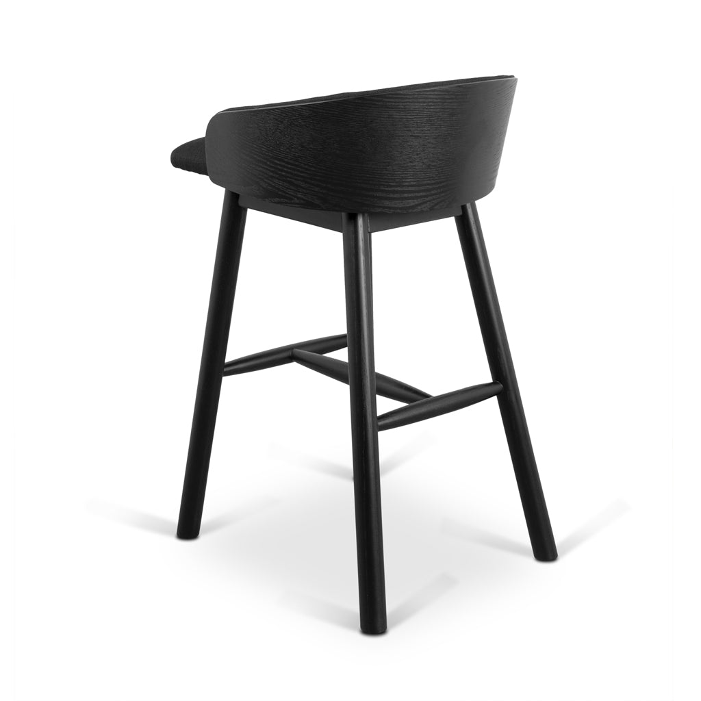 65cm Amalfi Bar Stool - Full Black
