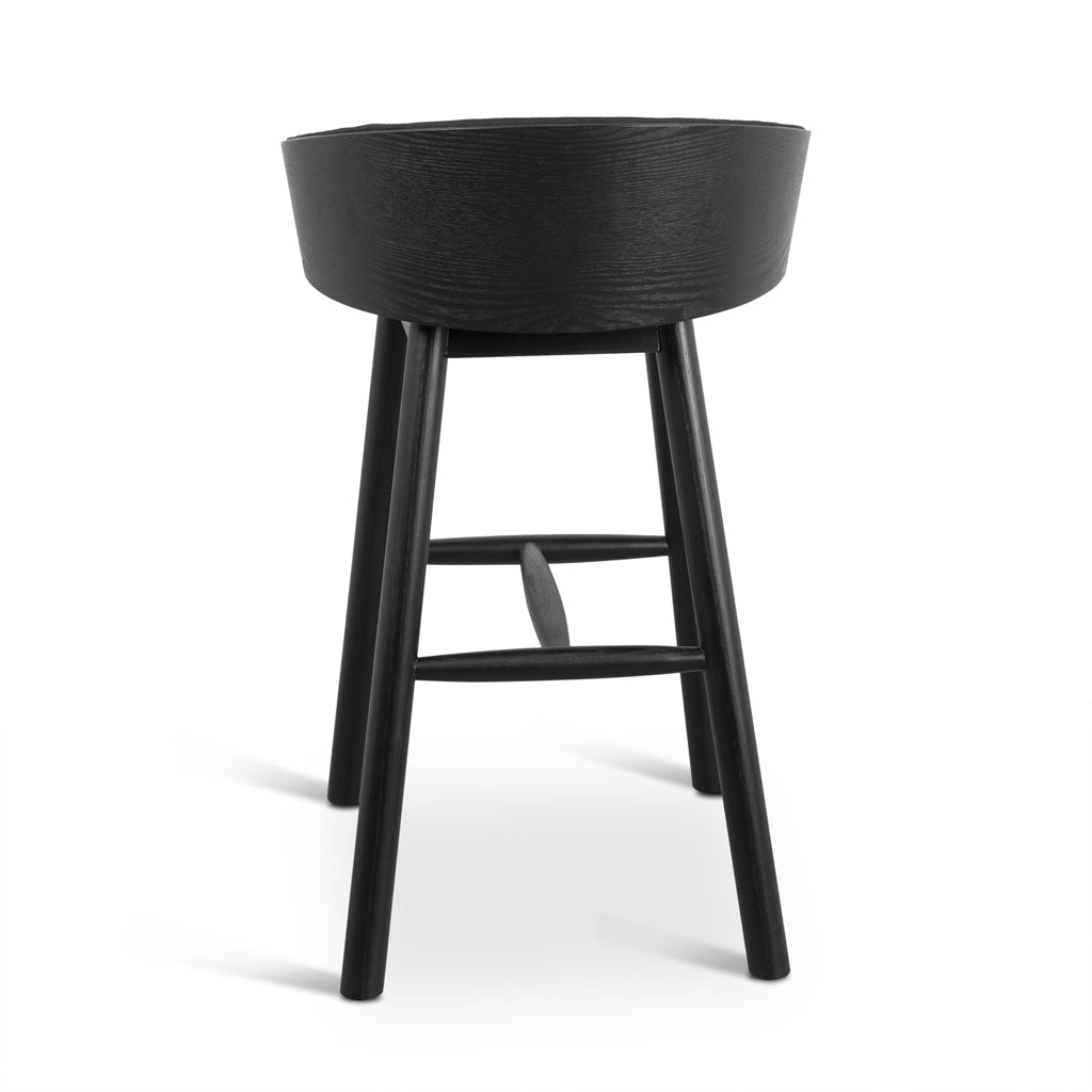 65cm Amalfi Bar Stool - Full Black