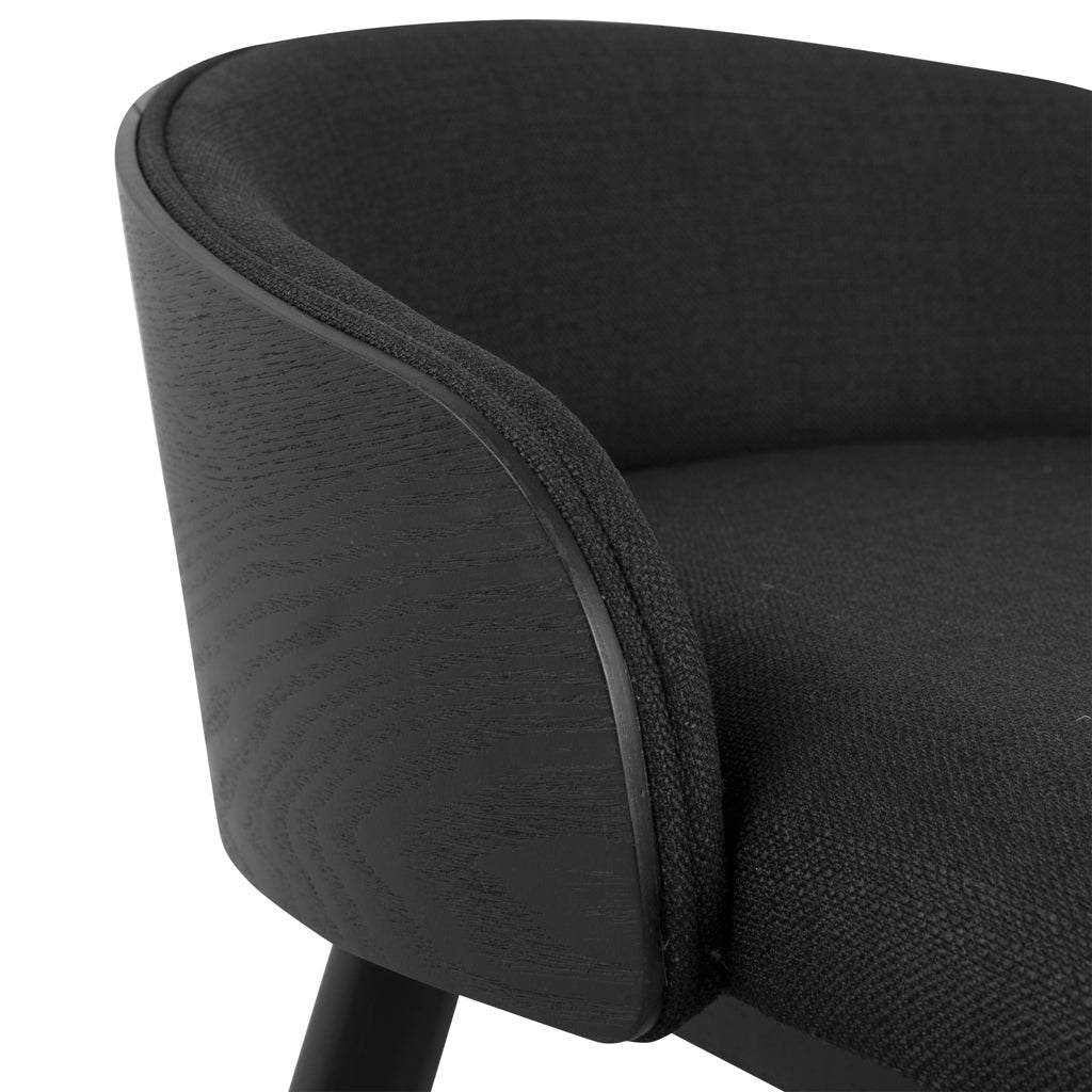 65cm Amalfi Bar Stool - Full Black