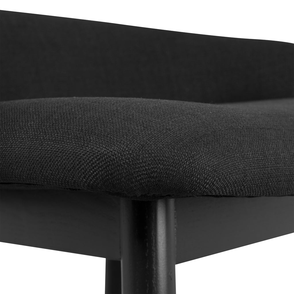 65cm Amalfi Bar Stool - Full Black