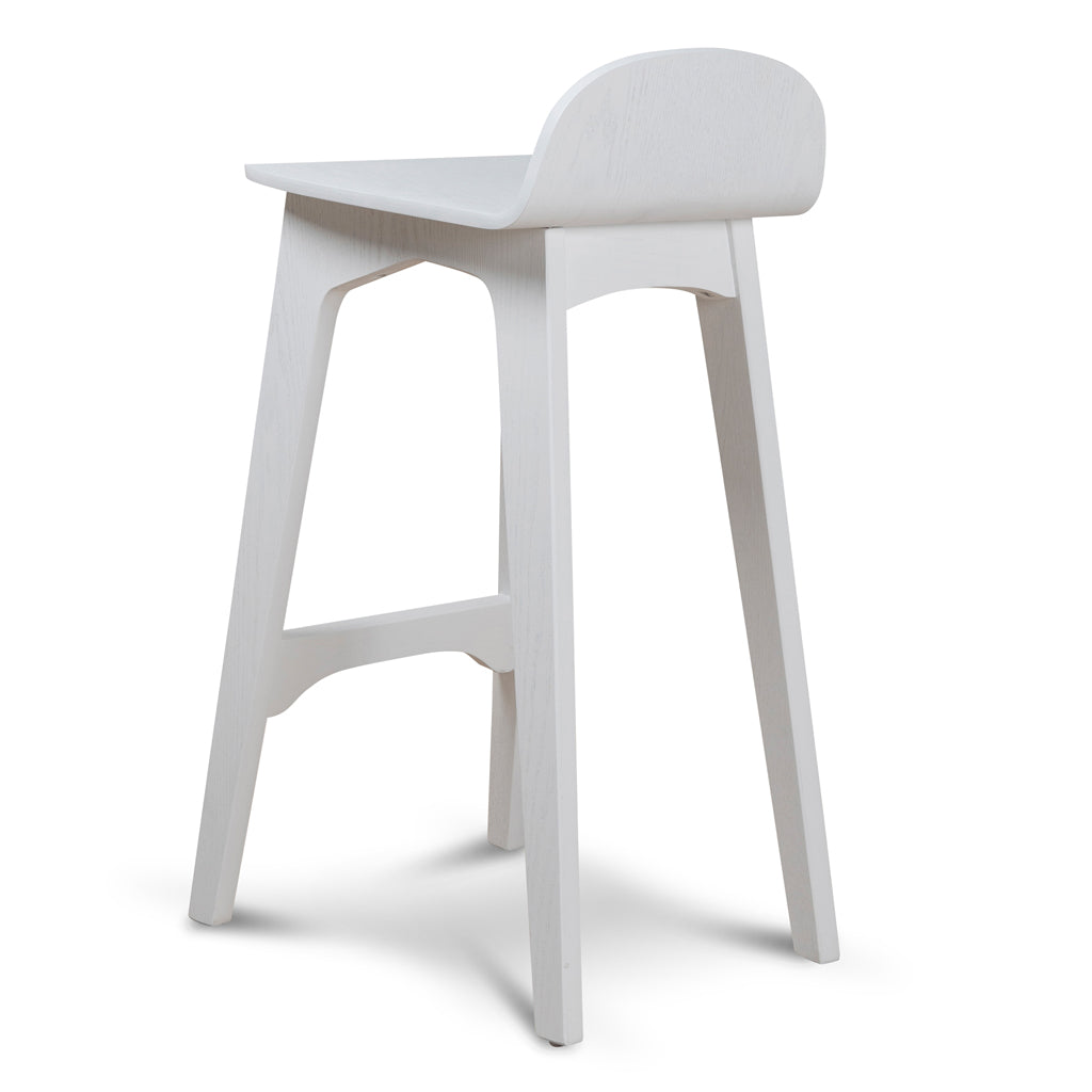 65cm Amalfi Bar Stool - Full White
