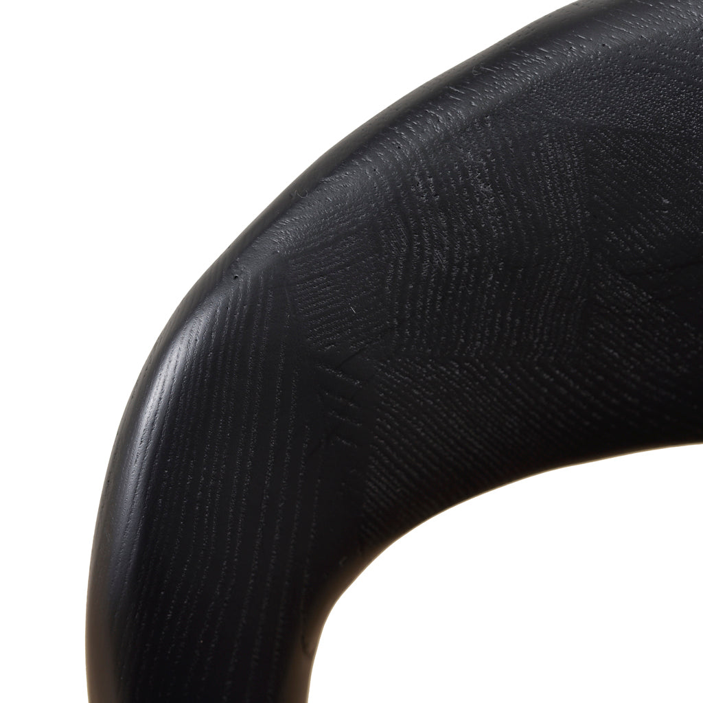 65cm Amalfi Bar Stool - Full Black (Set of 2)