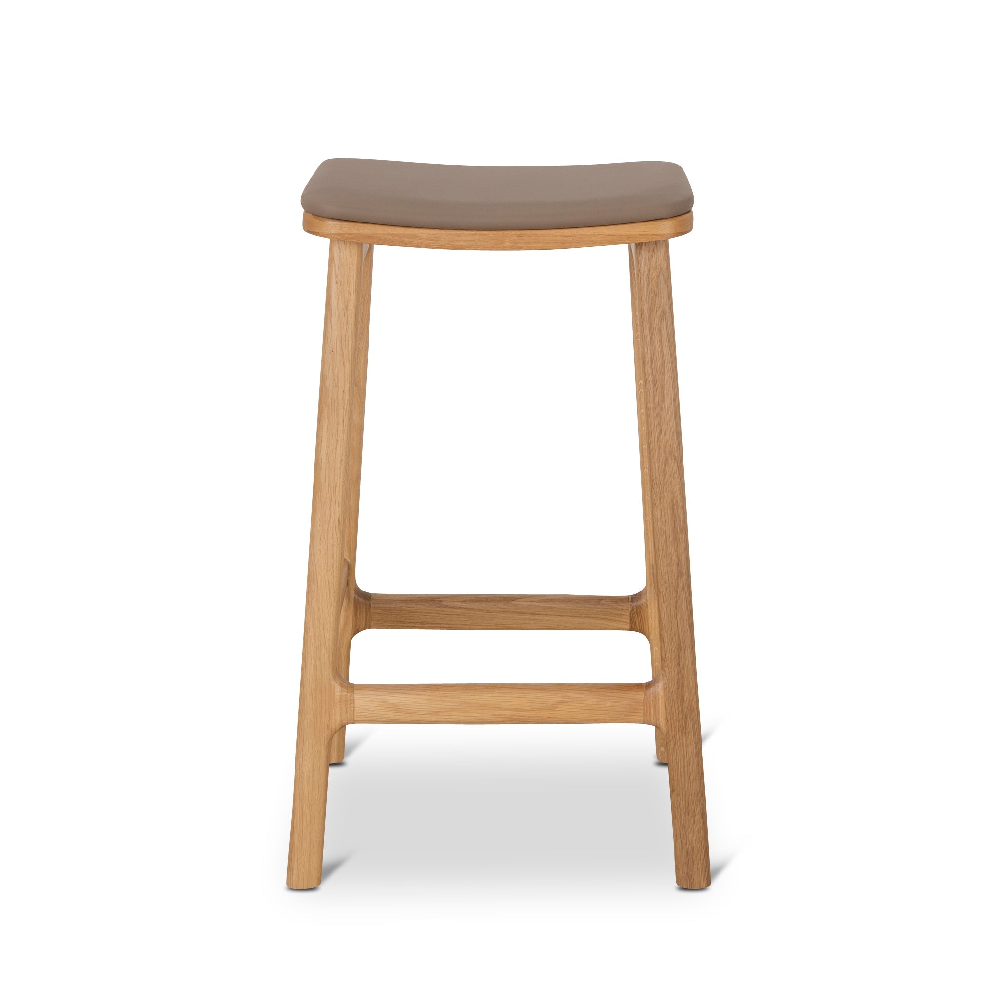67cm Natural Amalfi Bar Stool - Mocha Brown