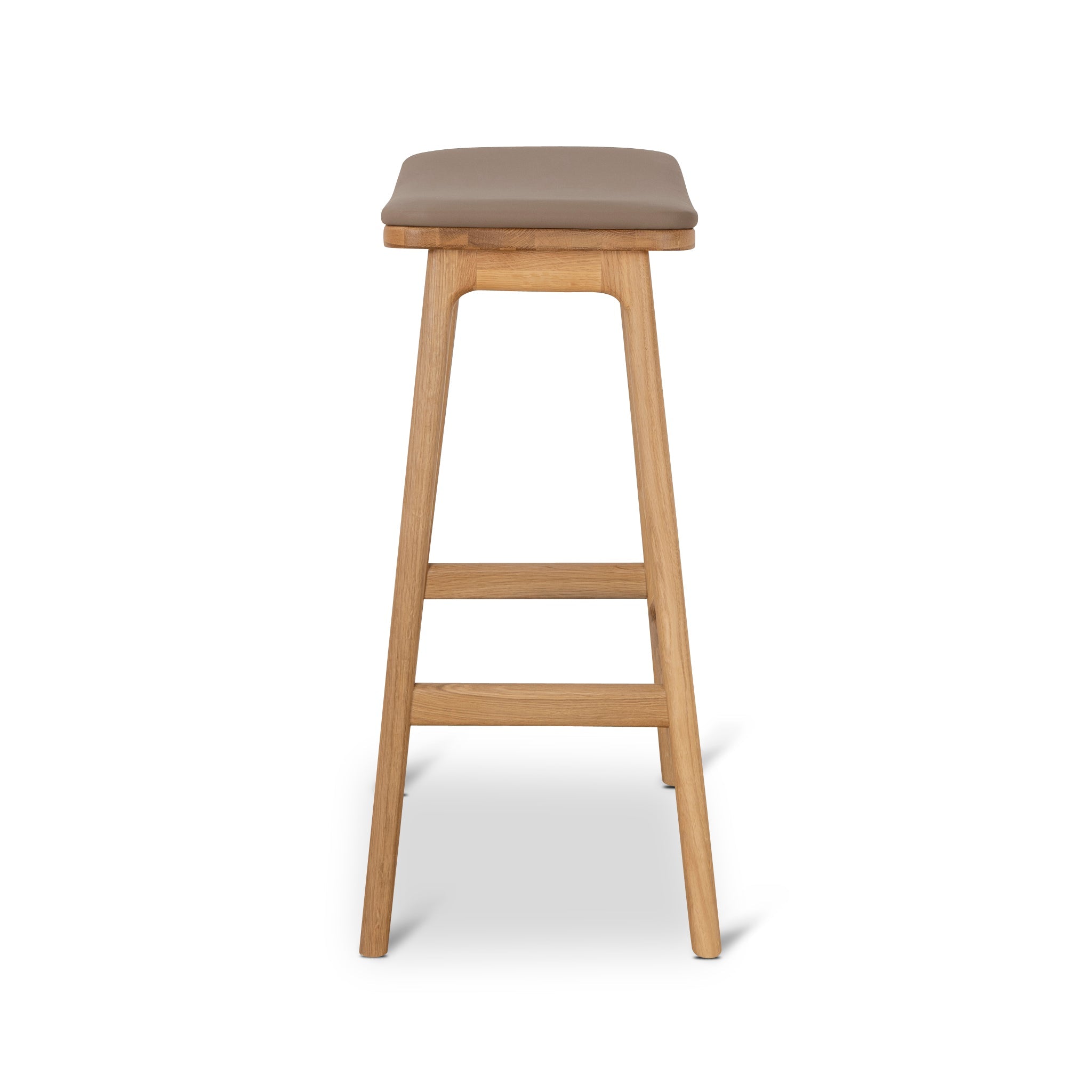 67cm Natural Amalfi Bar Stool - Mocha Brown
