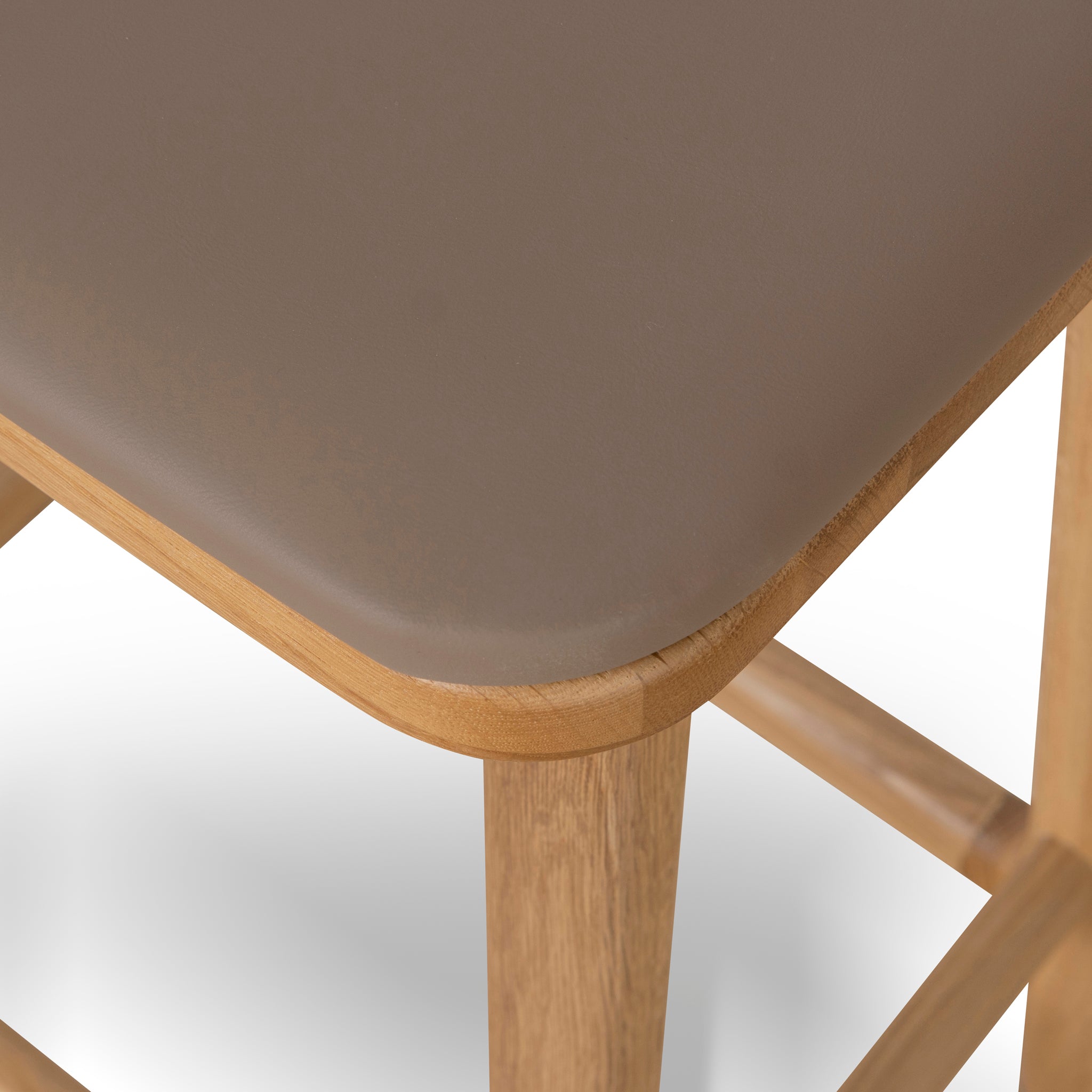 67cm Natural Amalfi Bar Stool - Mocha Brown