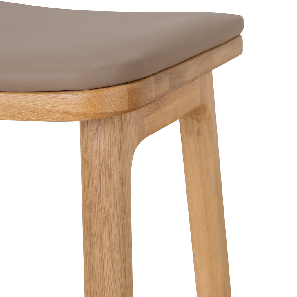 67cm Natural Amalfi Bar Stool - Mocha Brown