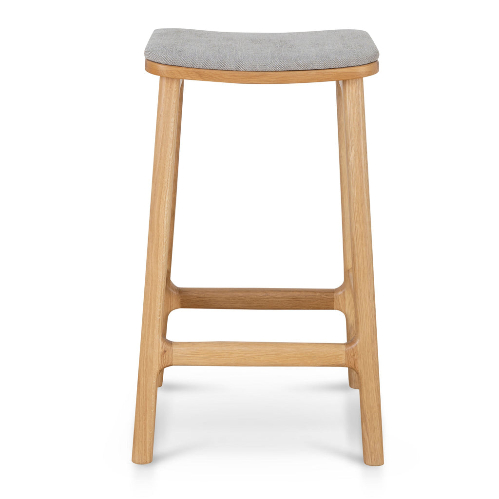 67cm Natural Amalfi Bar Stool - Grey