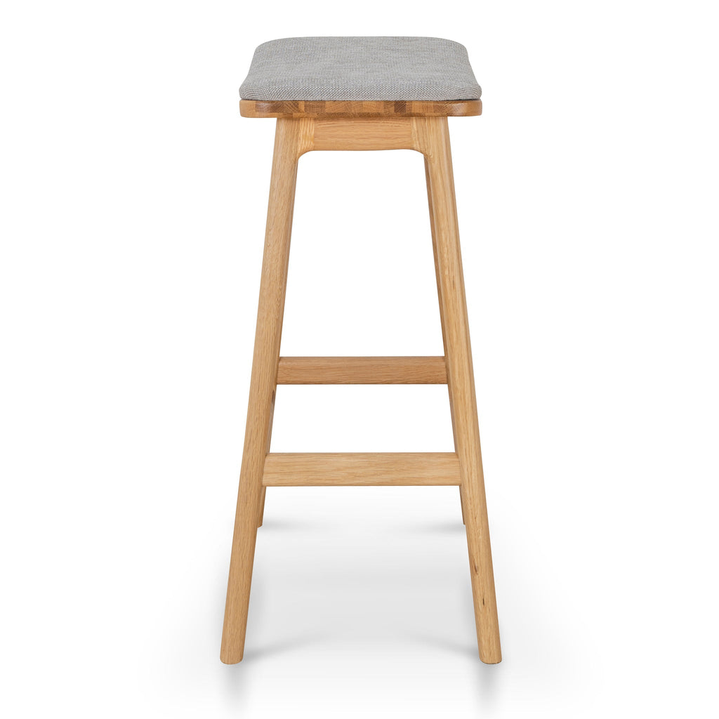 67cm Natural Amalfi Bar Stool - Grey
