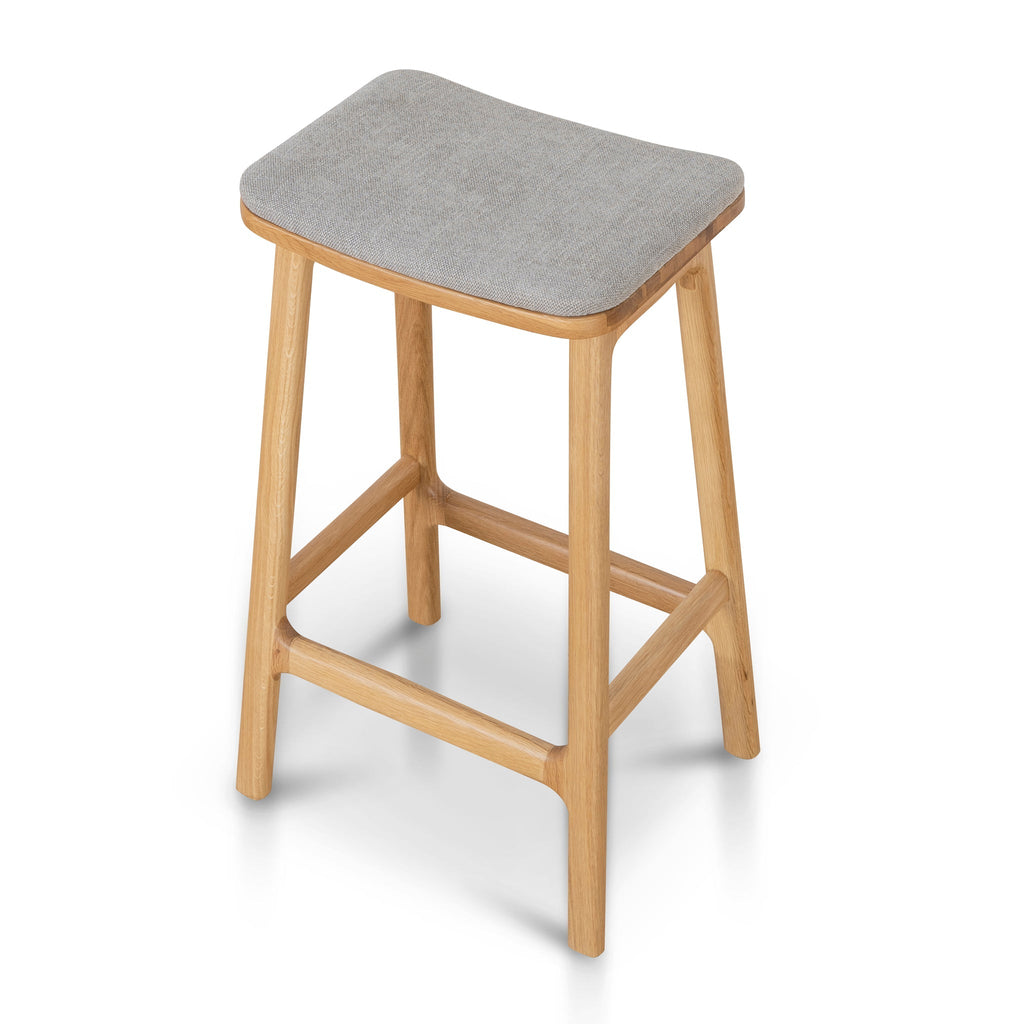 67cm Natural Amalfi Bar Stool - Grey