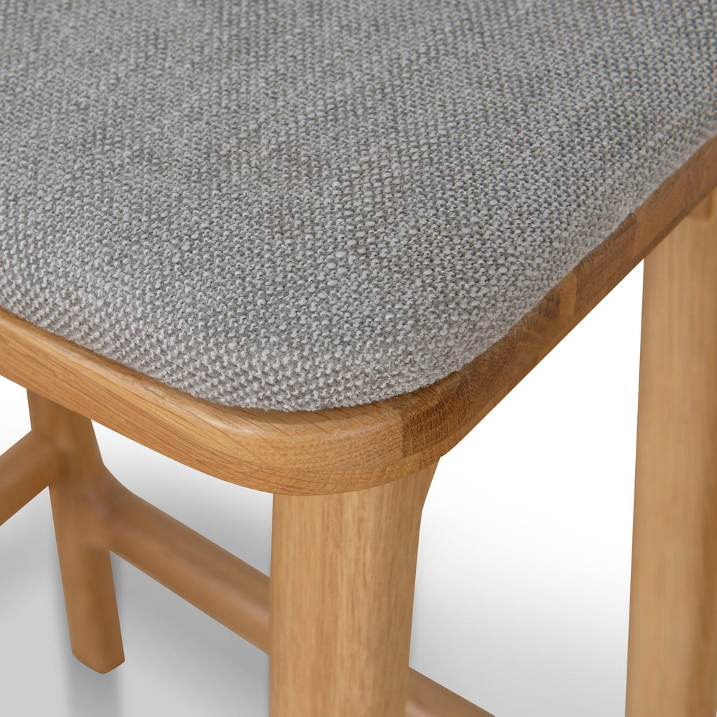 67cm Natural Amalfi Bar Stool - Grey